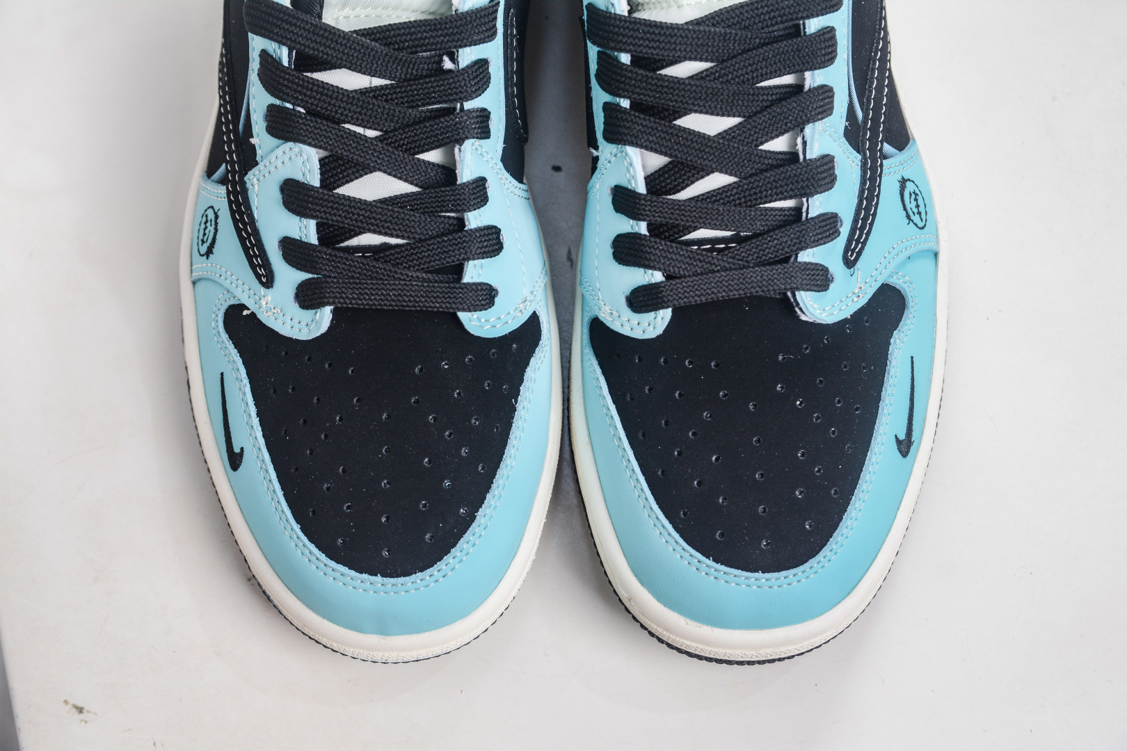 TS x Air Jordan x Stussy AJ1 Low 倒钩低帮联名斯图西-台球黑蓝鬼脸 DD7866-103