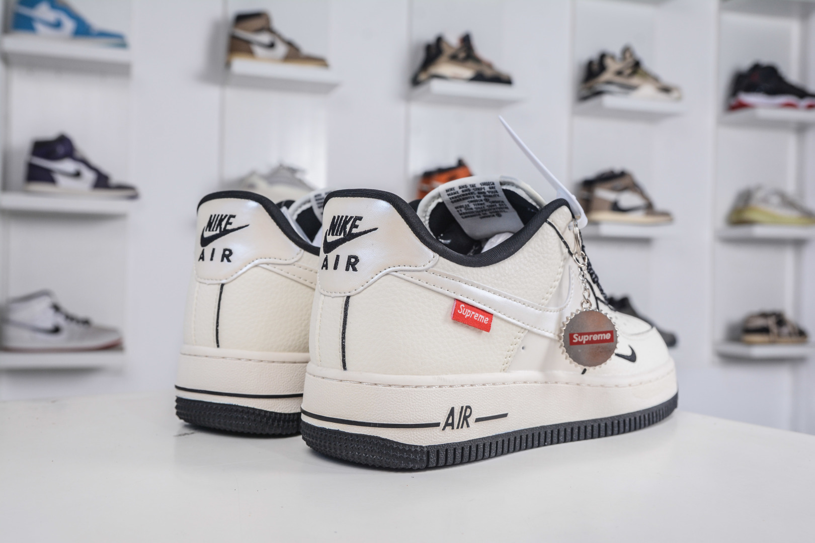 260 Nike Air Force 1 Low 07 x Supreme SUP联名-米白黑 XX3168-220