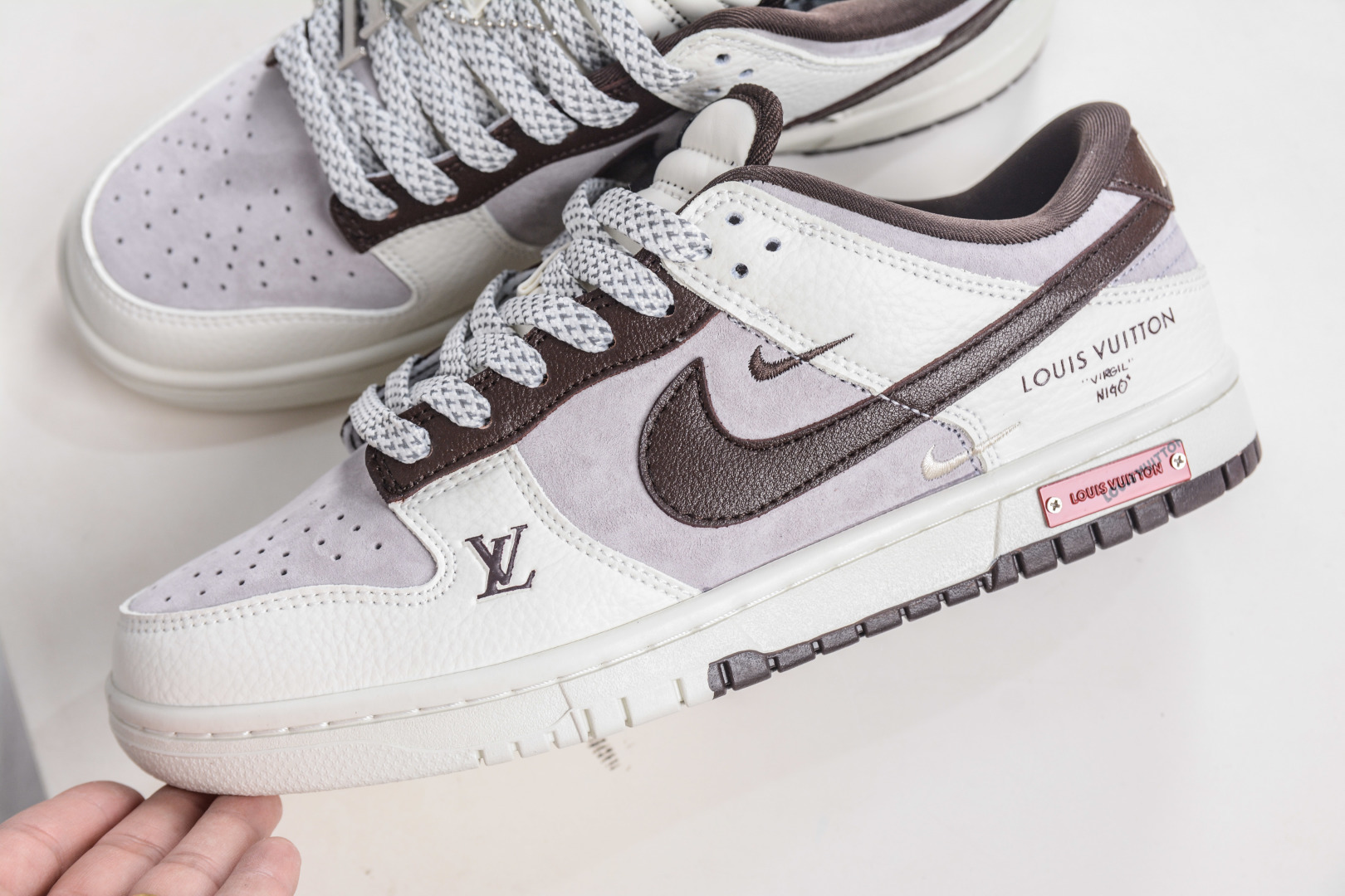 270 Nike SB Dunk Low x Louis Vuitton LV联名-白咖啡 YF9511-906