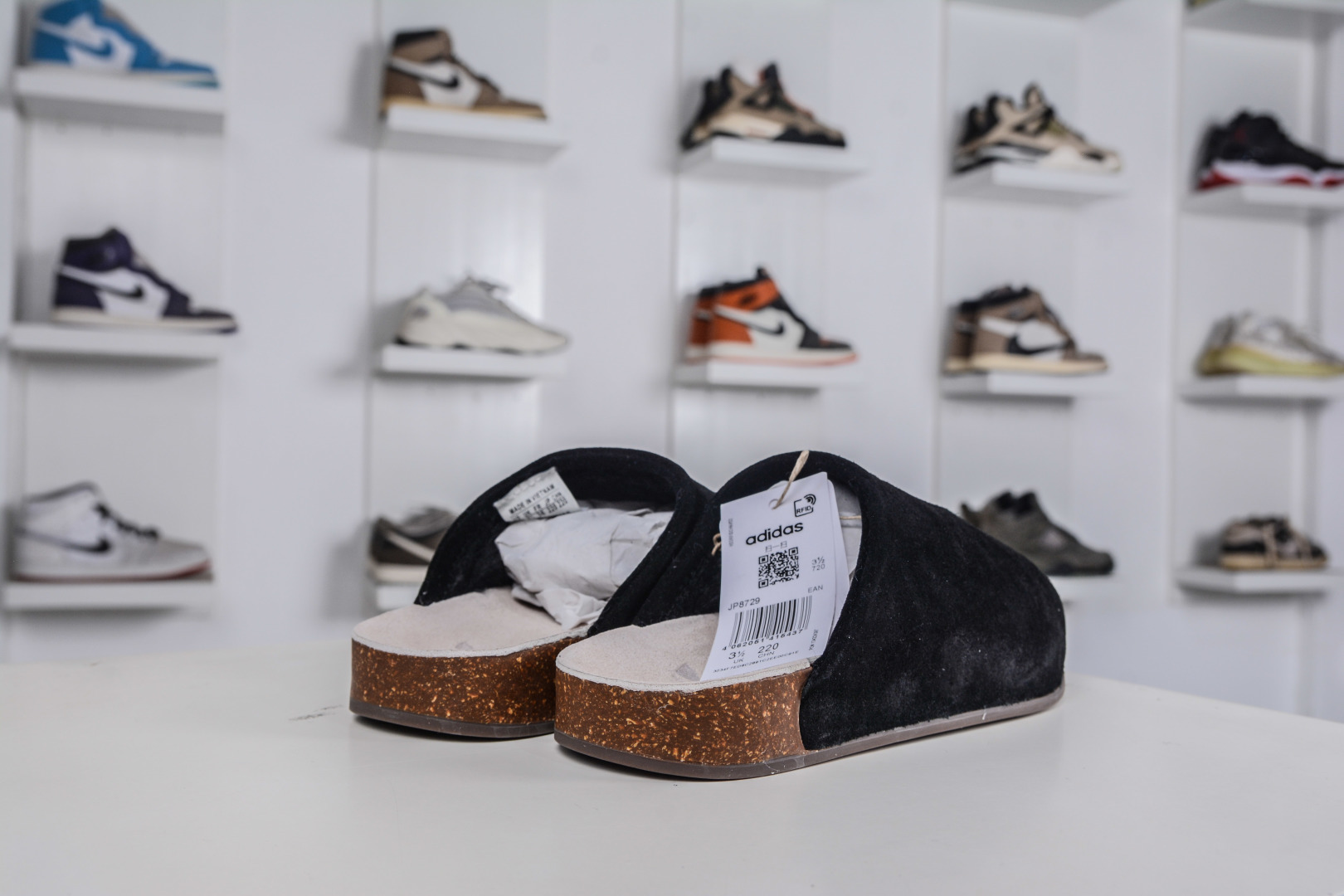 adidas originals Adimule 黑色 勃肯系 防磨防滑包头拖鞋 JP8729