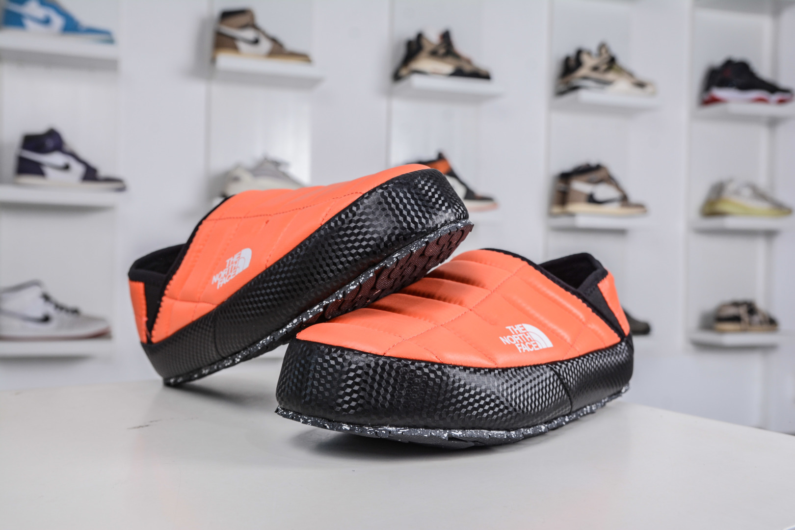 140 W TheRMobaLL 北面 休闲秋冬保暖绒毛 户外保暖棉鞋一脚穿懒人鞋 NOFA3UZN-414