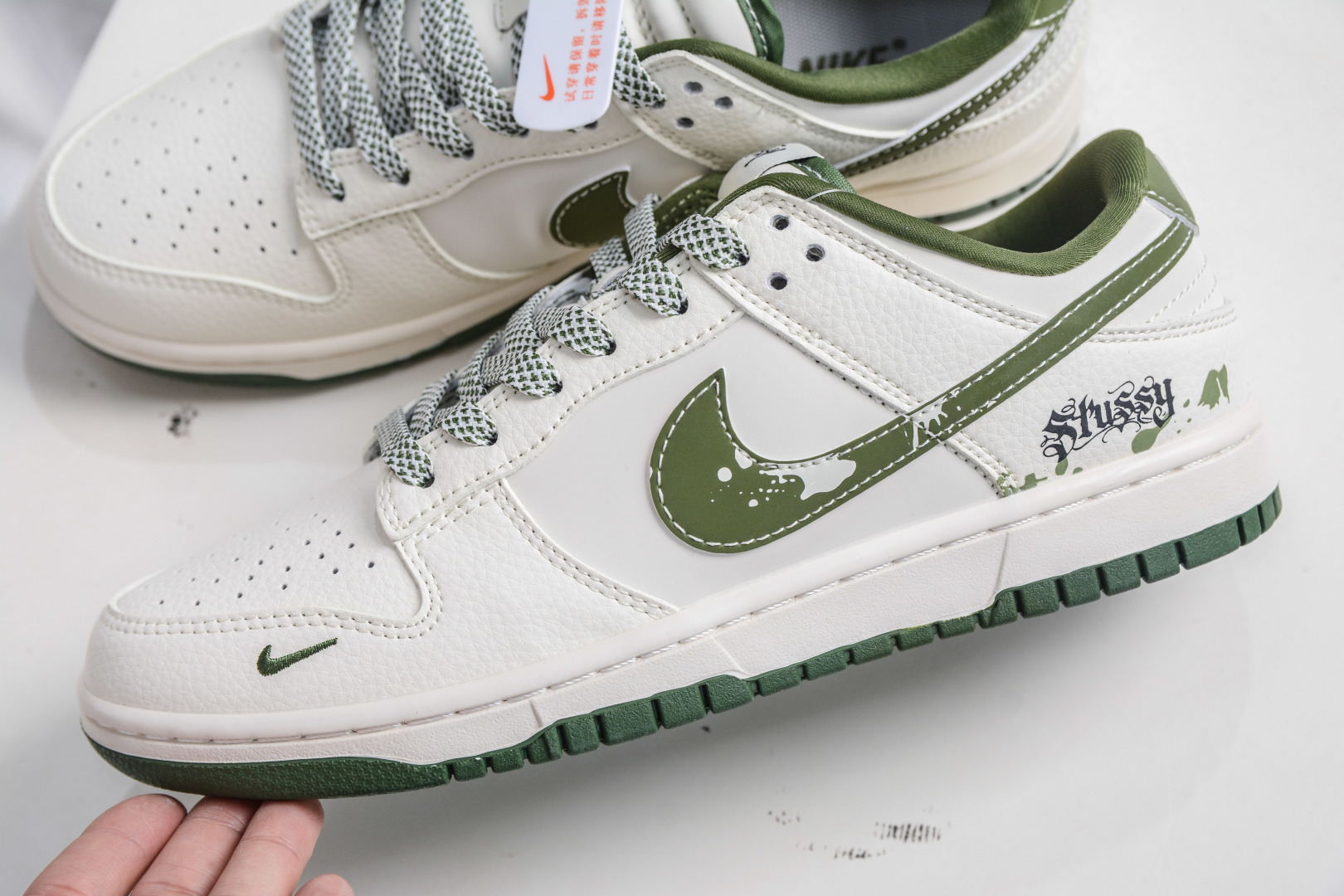 270 Nike SB Dunk Low X Stussy 斯图西联名-米白绿 XS6089-608