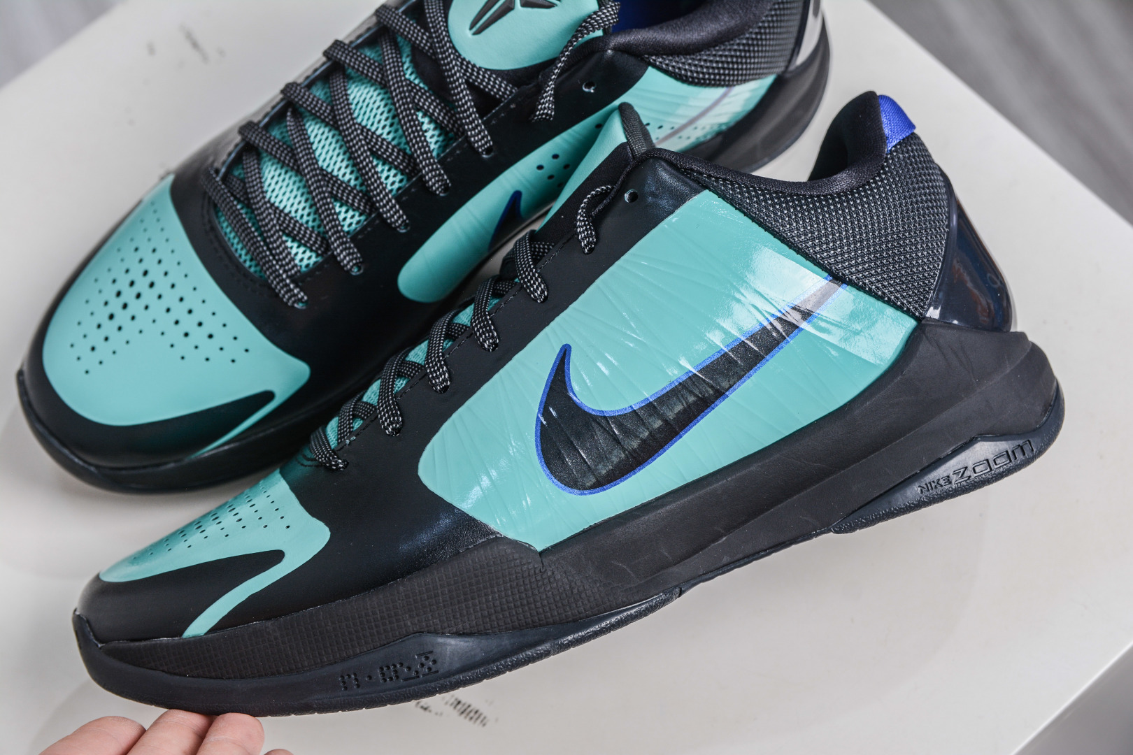 450 TOP纯原 NK Zoom Kobe ZK5 科比五代 黑绿 Zoom Turbo气垫+后掌EVA缓震 IH0274-300