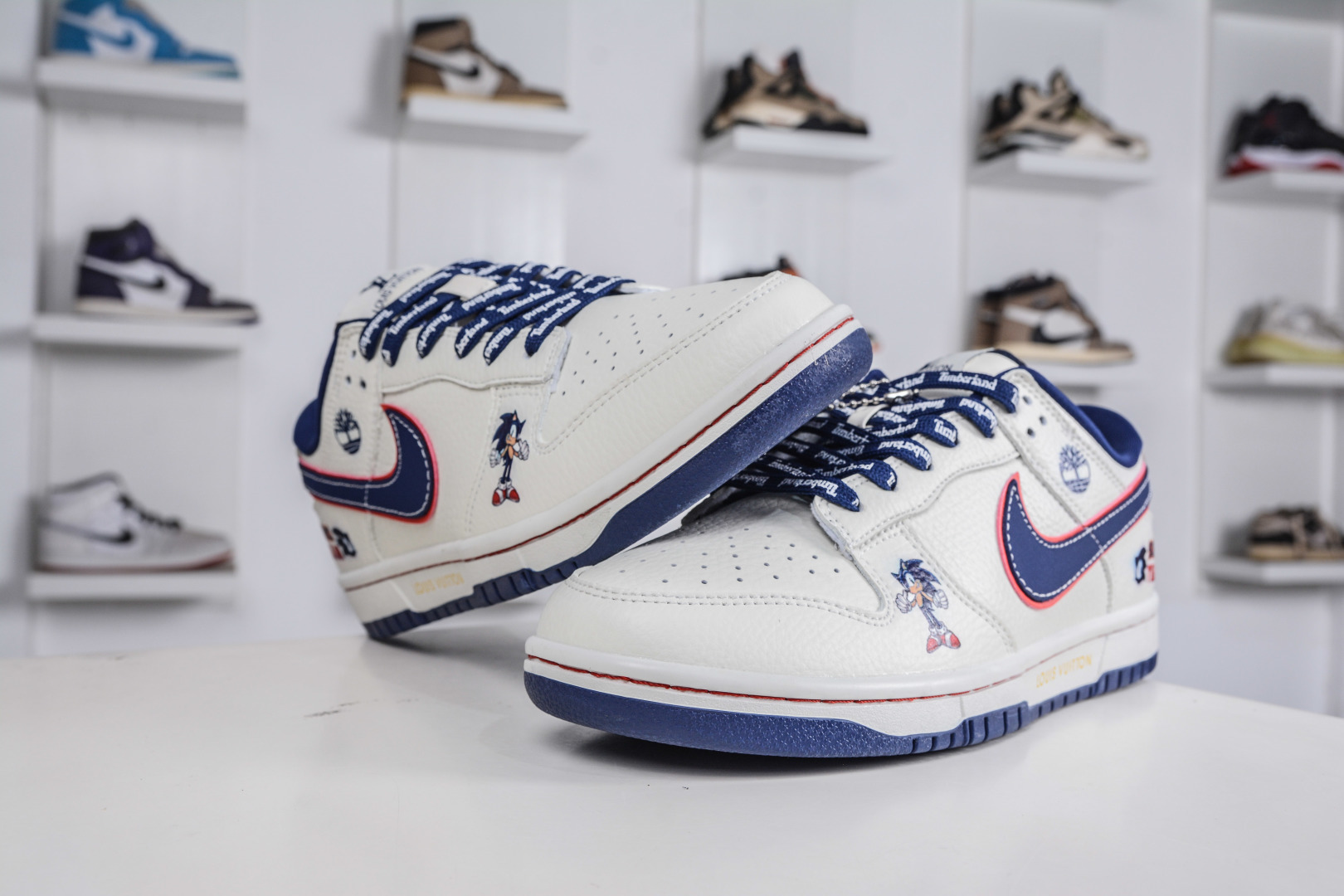 270 Nike SB Dunk Low x Louis VuittAJ1 Low LV联名-奶白绛蓝 NH0601-479