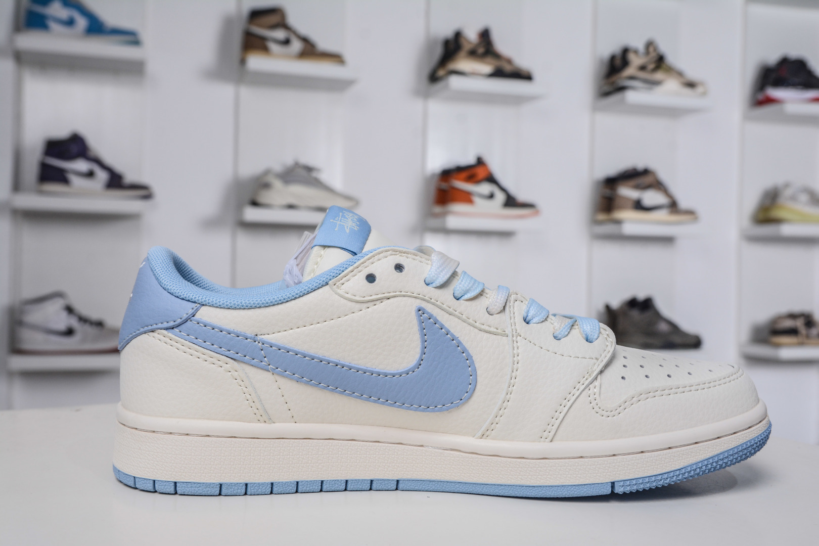 270 TS x Air Jordan x Stussy AJ1 Low 倒钩低帮联名斯图西-台球白蓝 XS7089-602