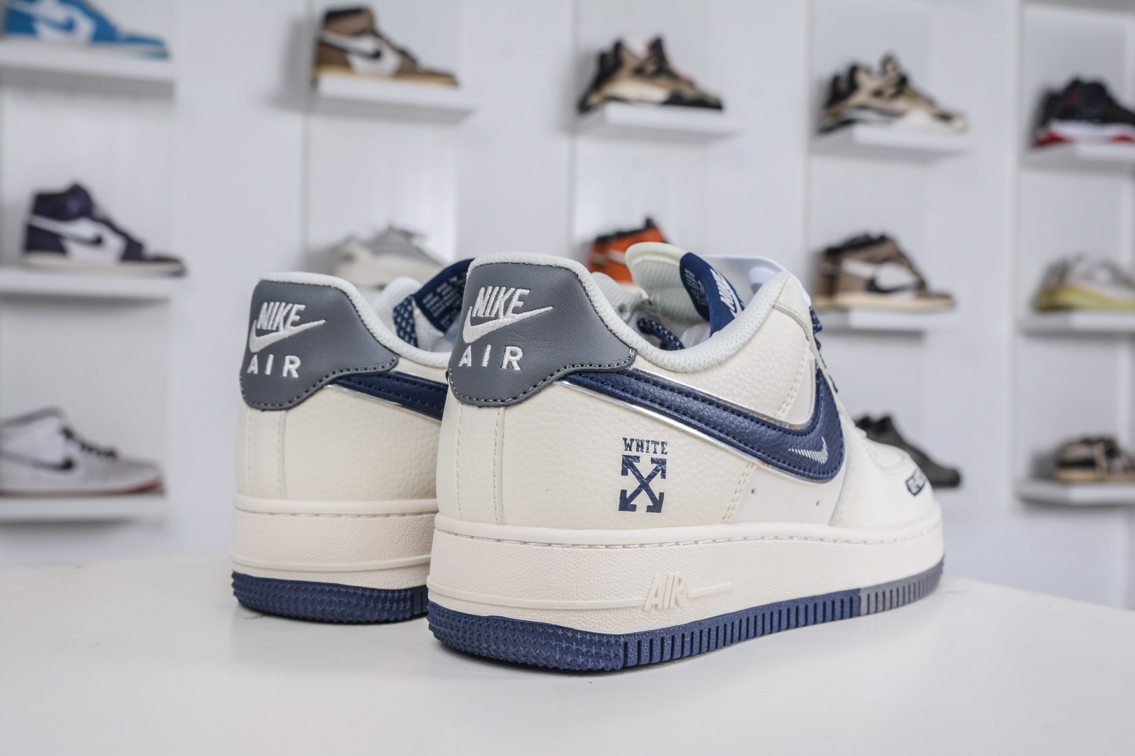 260 OFF-WHITE x NIke Air Force 1 OW联名-米白藏青 QW5836-026