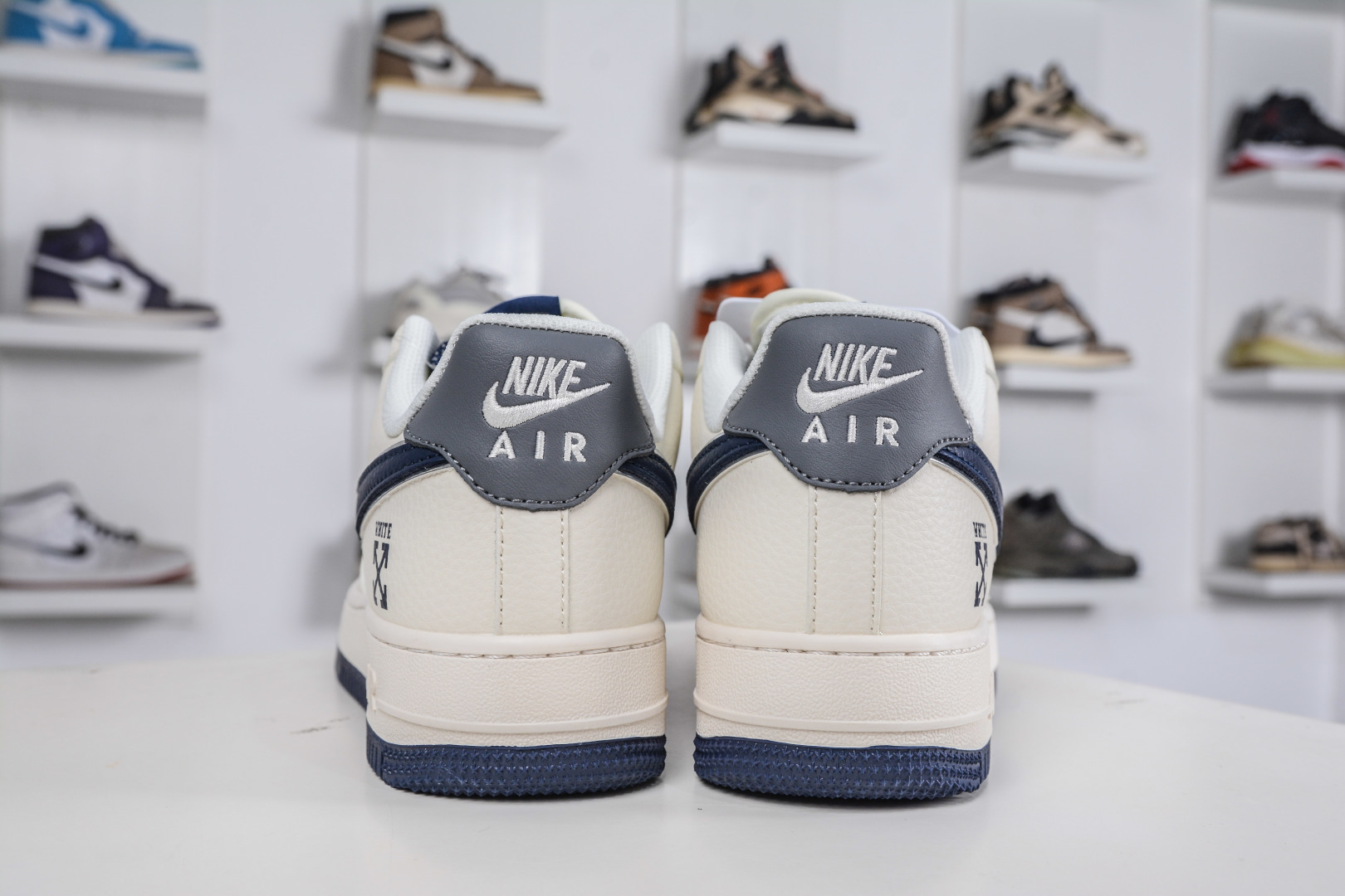 260 OFF-WHITE x NIke Air Force 1 OW联名-米白藏青 QW5836-026
