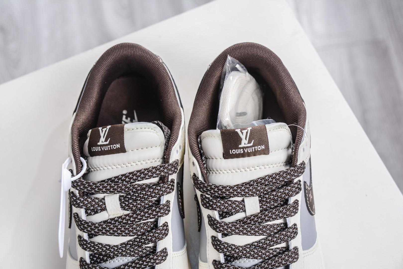 Nike SB Dunk Low x Louis Vuitton AJ1 Low LV联名-米灰深棕印花