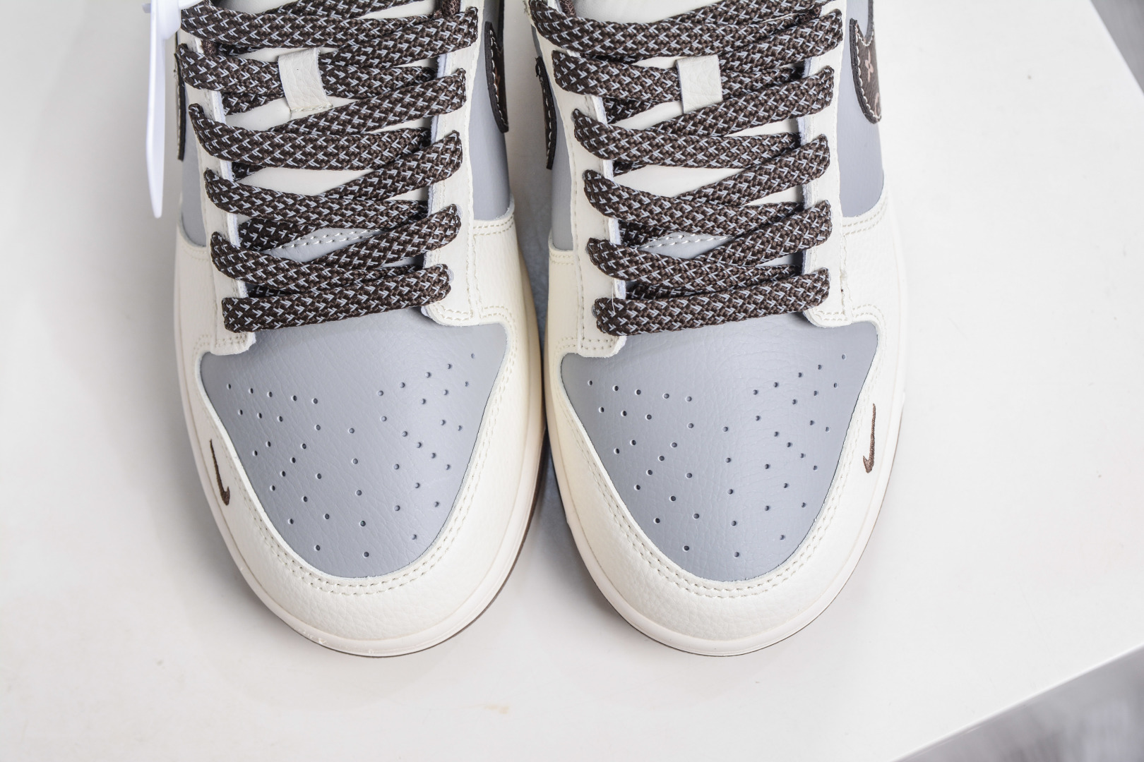 Nike SB Dunk Low x Louis Vuitton AJ1 Low LV联名-米灰深棕印花