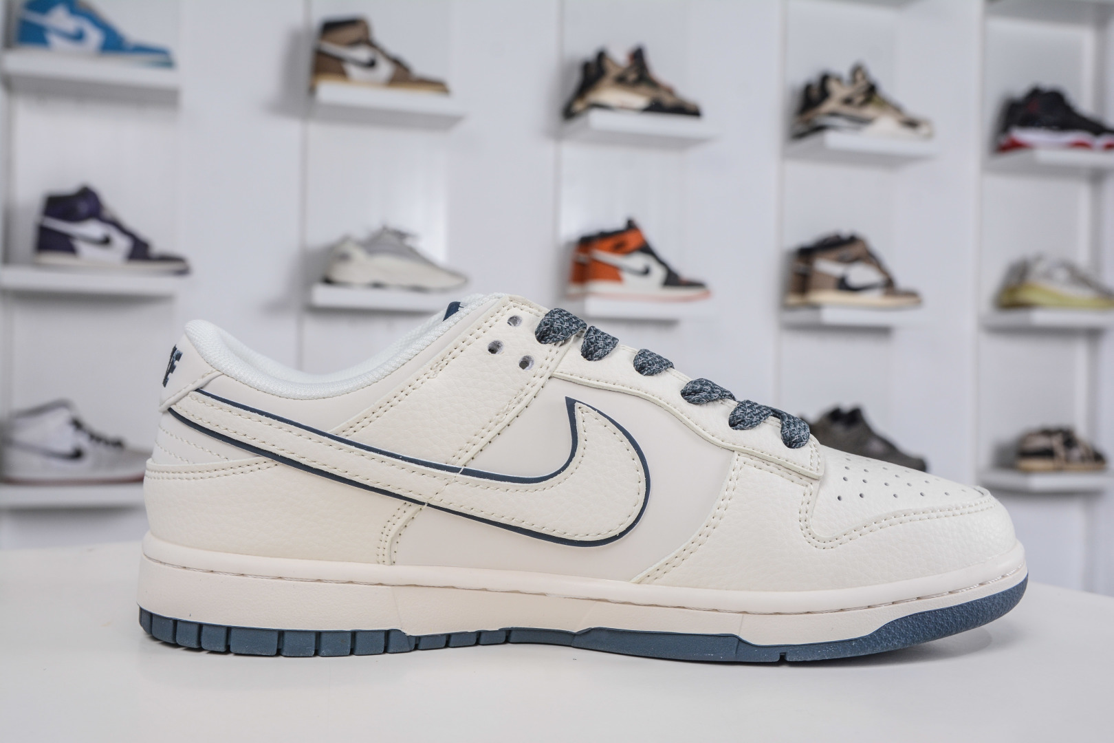 Nike SB Dunk Low x Champion 冠军联名-米白蓝 纯原大厂出品 极力推荐 原装头