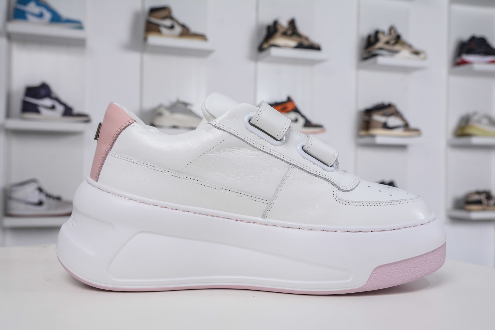 380 M版纯原 Acne Studios 2023 艾克妮魔术贴 低帮休闲小白鞋厚底款