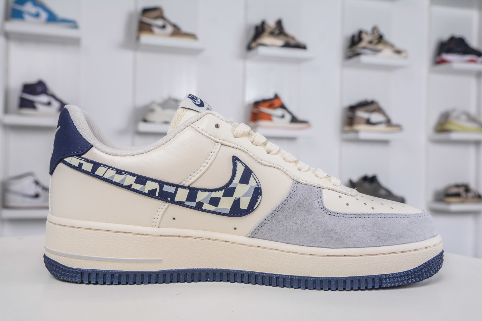 260 Nike Air Force 1 Low 07 奶白蓝拼接 NH0601-580