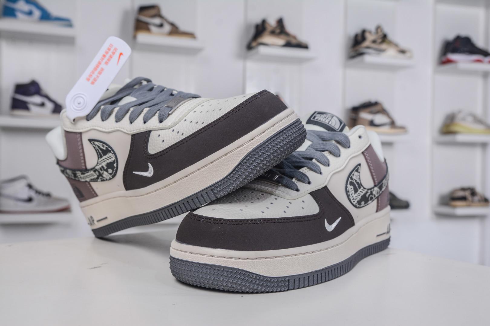 260 The North Face x NIke Air Force 1 北面联名- 白棕小勾 QW5606-271