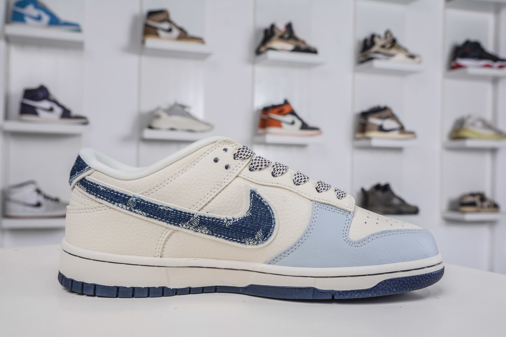 270 Nike SB Dunk Low x Louis VuittLV联名-米灰蓝牛仔 DN3168-001