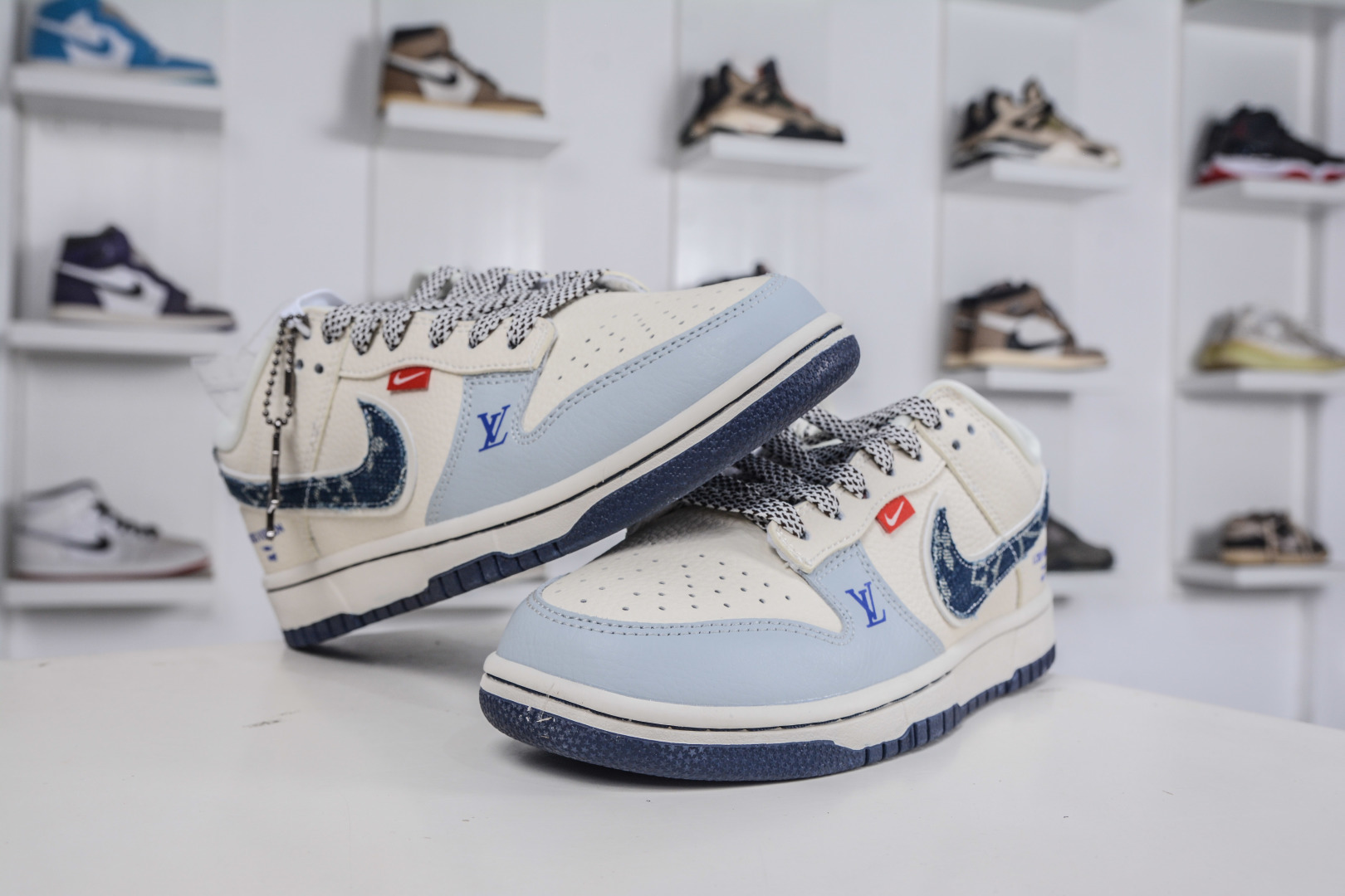 270 Nike SB Dunk Low x Louis VuittLV联名-米灰蓝牛仔 DN3168-001