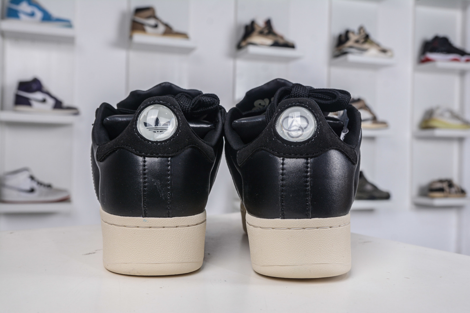 200 AD Originals x GALI SUPERSTAR PUFFY SHELL 联名黑色贝壳头时尚舒适低帮板鞋 KJ6976