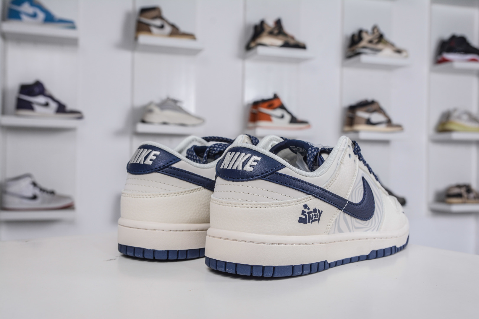 270 Nike SB Dunk Low X Stussy 斯图西联名-米白深蓝 QW5836-030