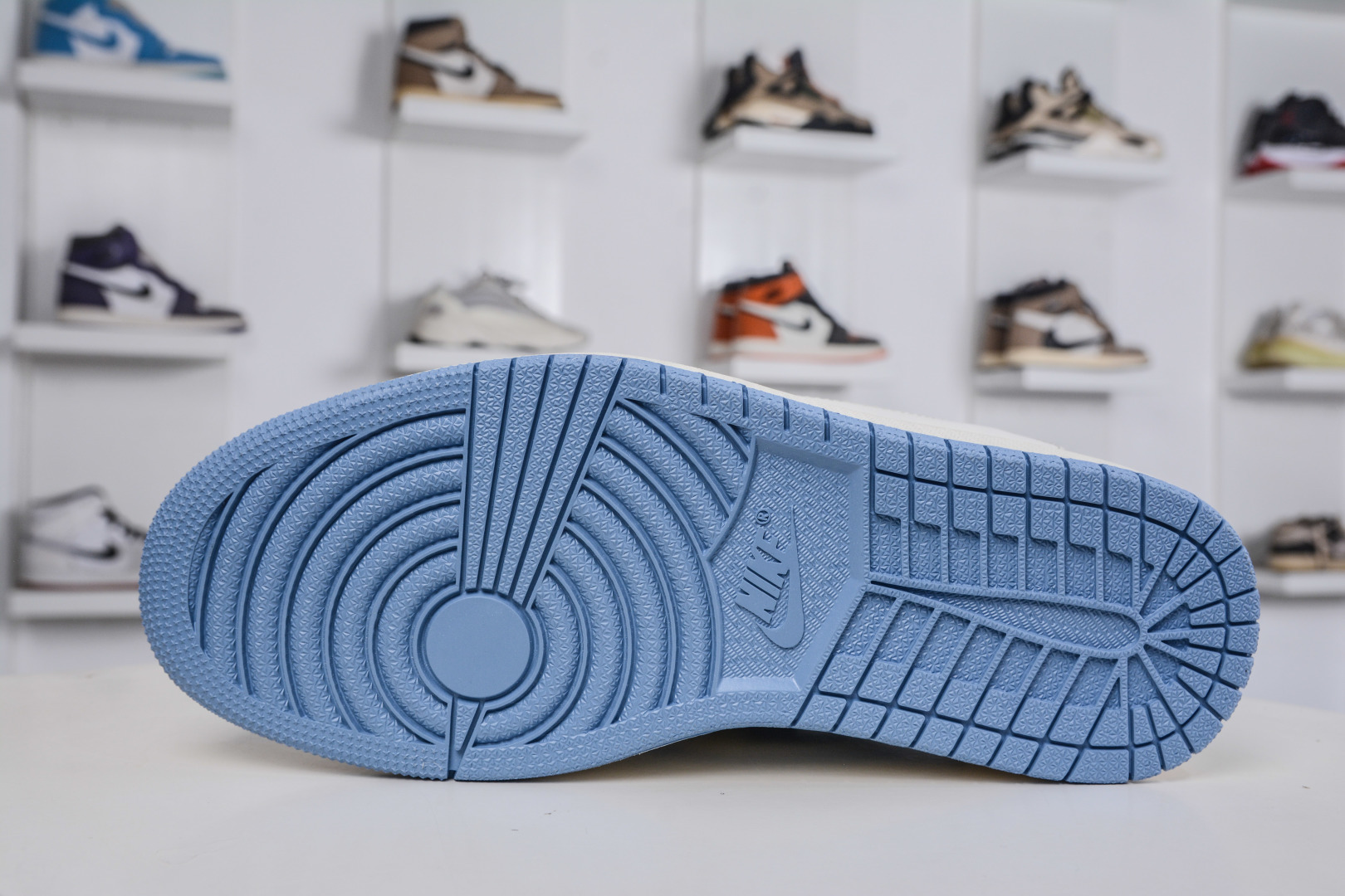 270 The North Face x Supreme x Travis Scott x Air Jordan 1 Low乔丹1代低帮倒钩北面Sup联名-米白蓝 DM7866-124