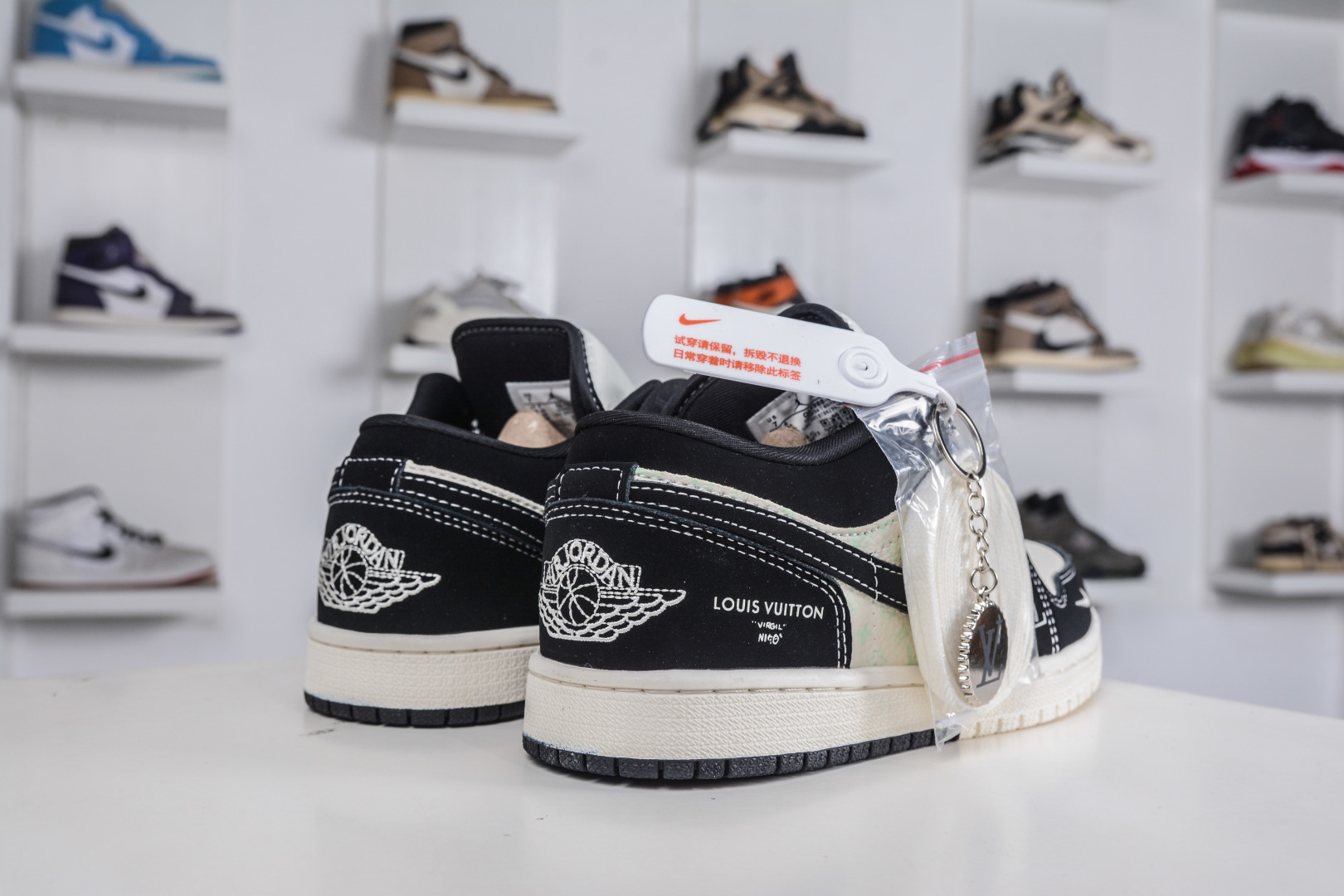 270 Air Jordan AJ1 Low X Louis Vuitt低帮联名LV-黑白熊猫印花 QL1988-002