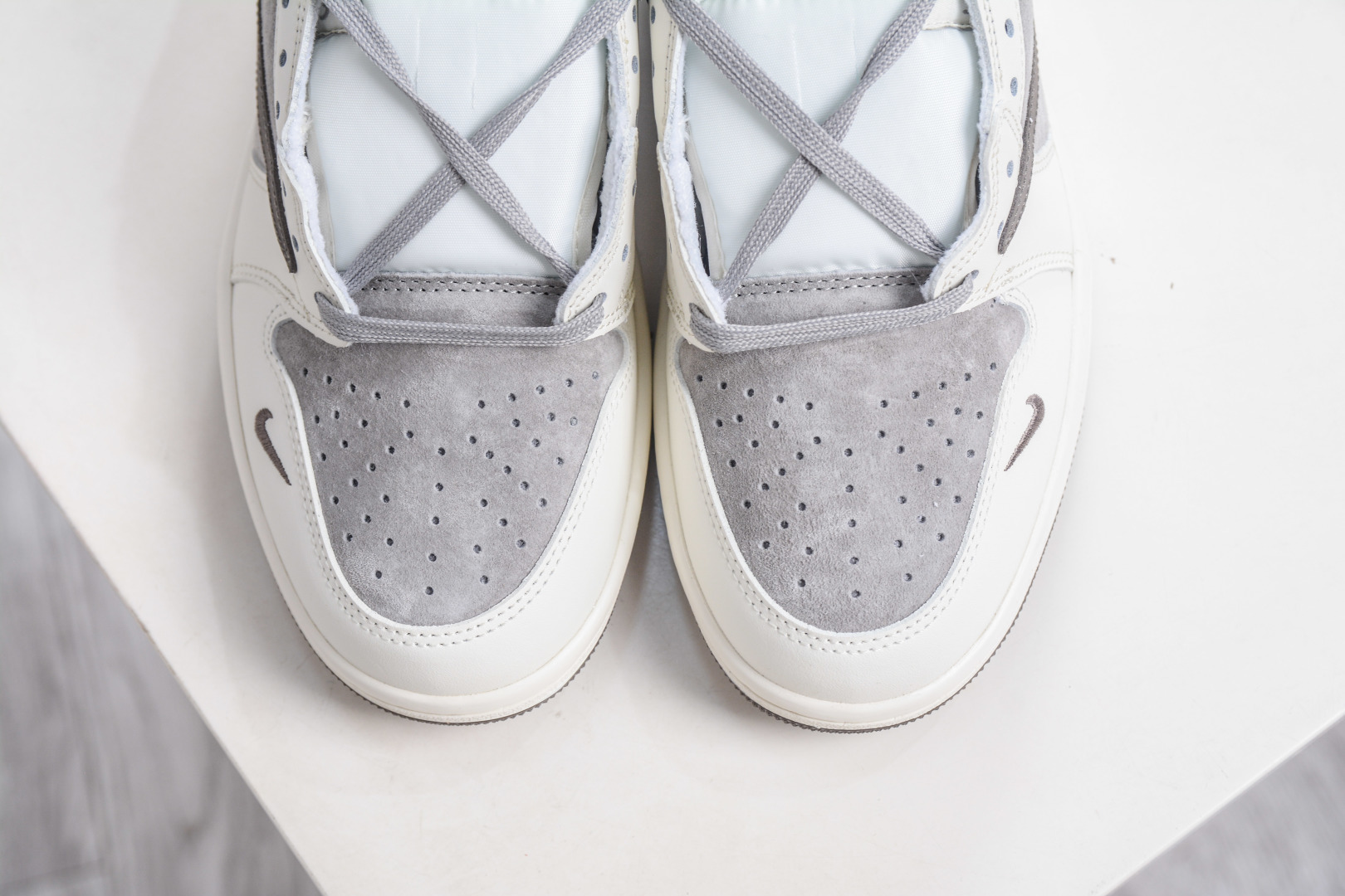 270 The North Face x Supreme x Travis Scott x Air Jordan 1 Low乔丹1代低帮倒钩北面Sup联名-米灰棕 DM7866-127