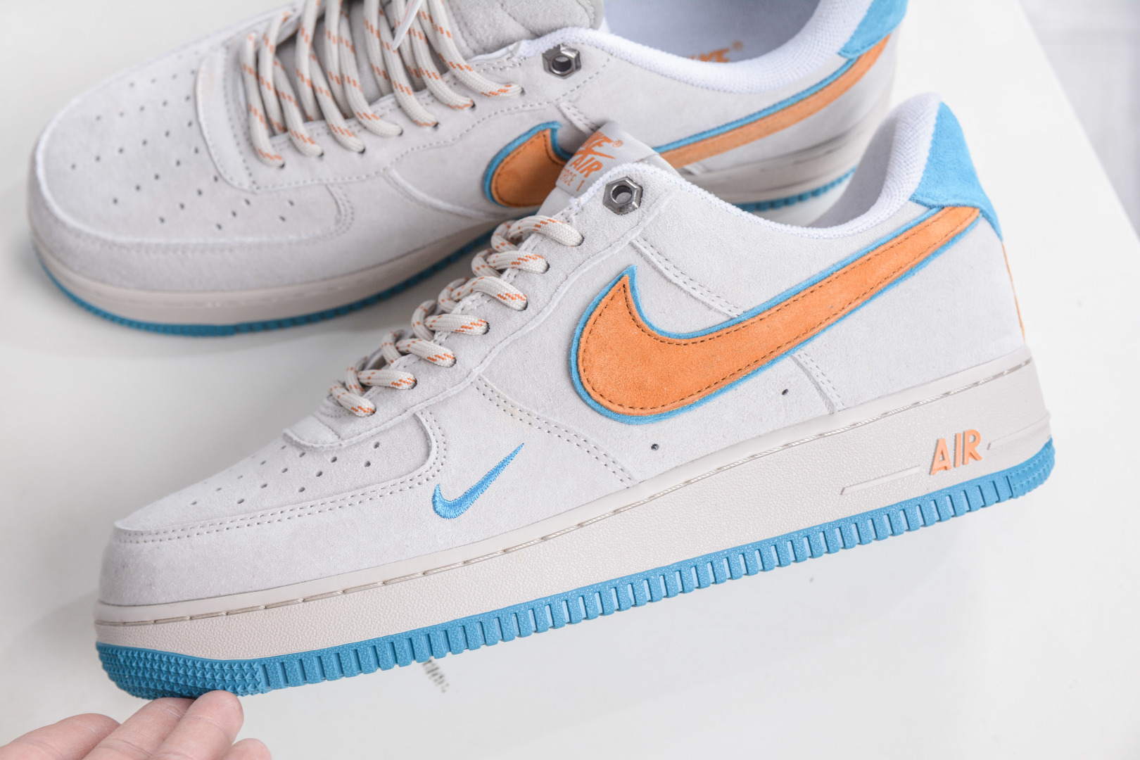 200 Air Force 1 '07 Low 灰蓝橙麂皮 DY9867-108