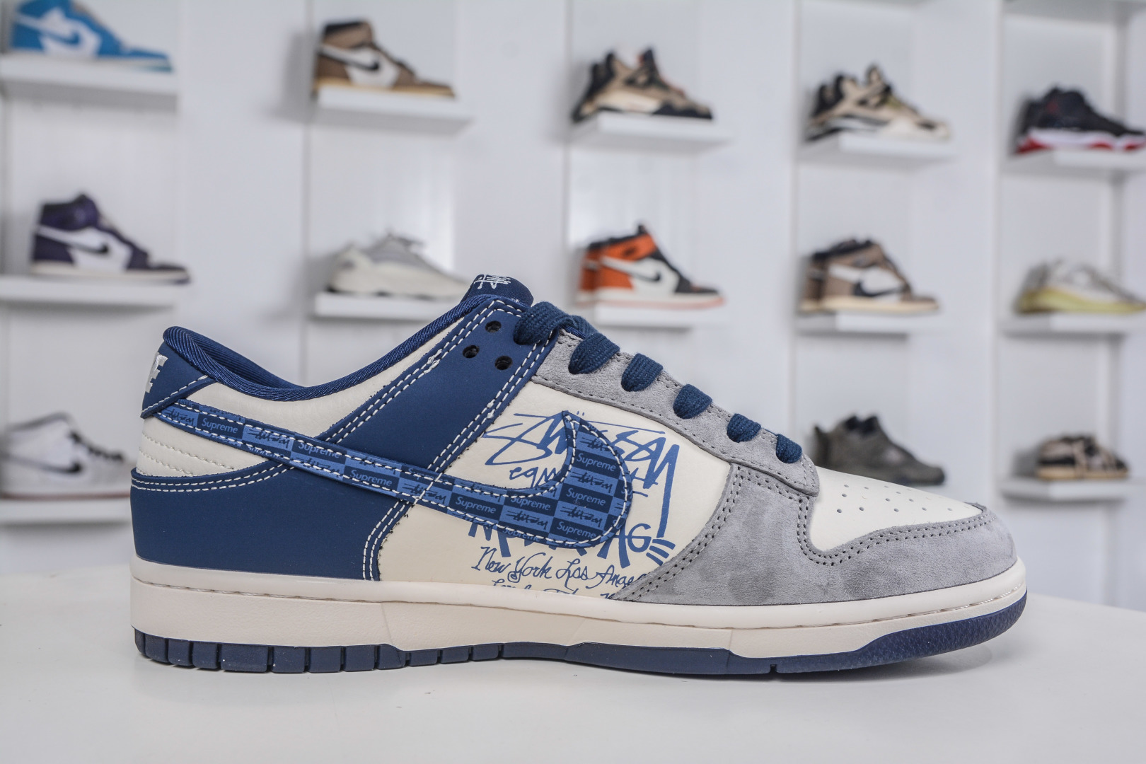 270 Nike SB Dunk Low X Stussy 斯图西联名-米灰蓝 XD1588-243