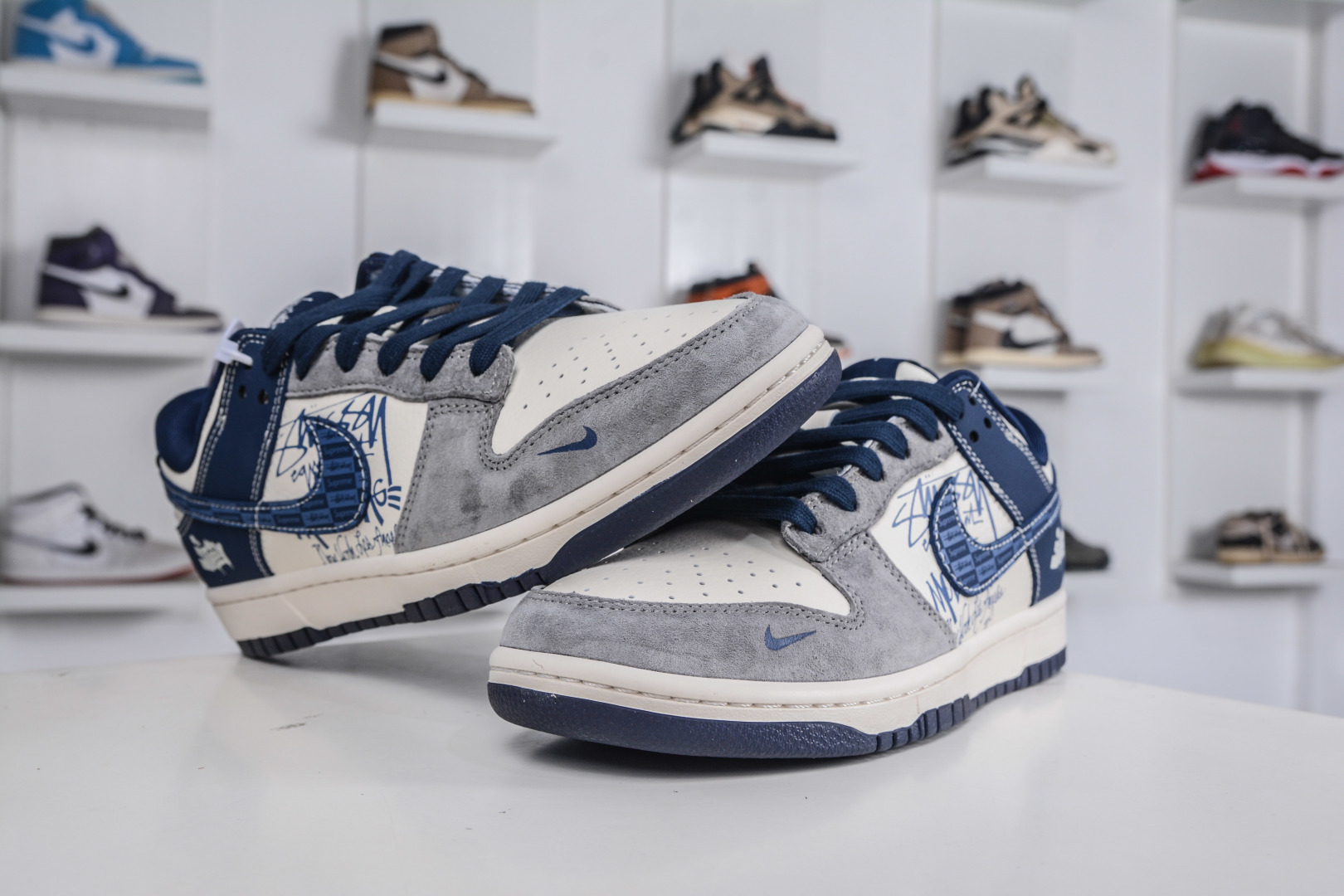 270 Nike SB Dunk Low X Stussy 斯图西联名-米灰蓝 XD1588-243