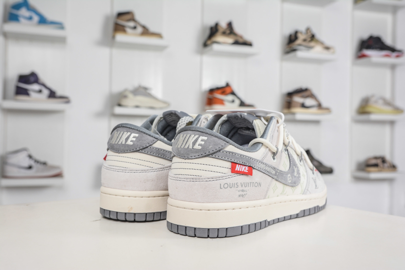 290 Nike SB Dunk Low x Louis VuittLV联名-浅灰白抽绳 CX5050-Y35