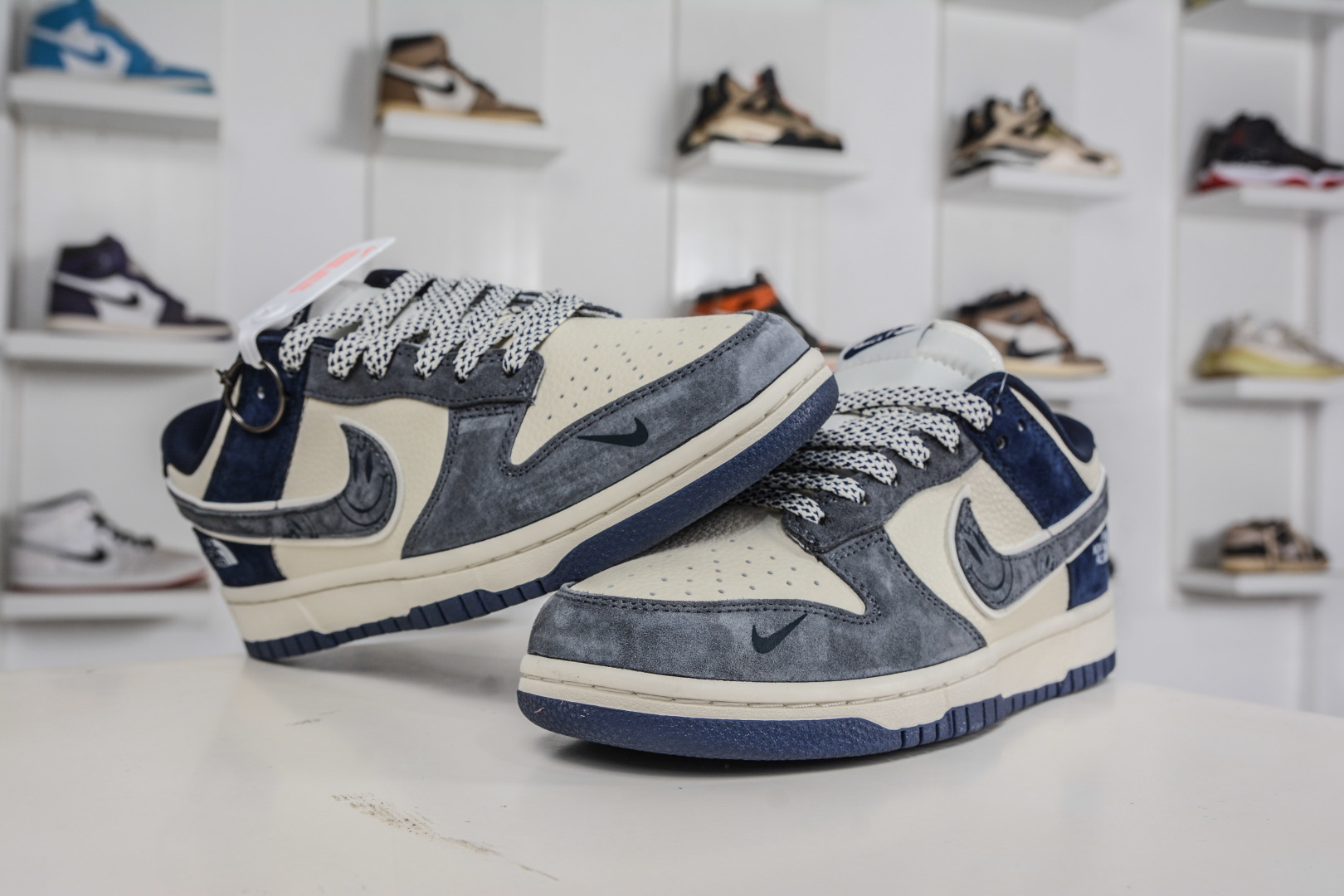 270 Nike SB Dunk Low x The North Face 北面联名-米灰蓝笑脸 MN1688-102