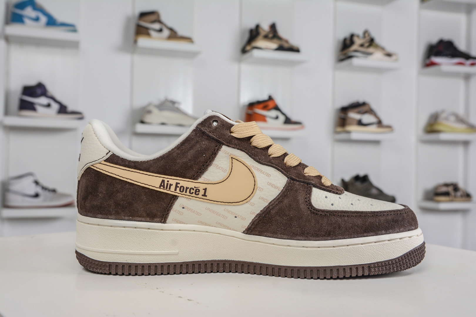 260 Nike Air Force 1 Low 07 x UNDEFEATED UND联名-白棕麂皮 KD1688-001