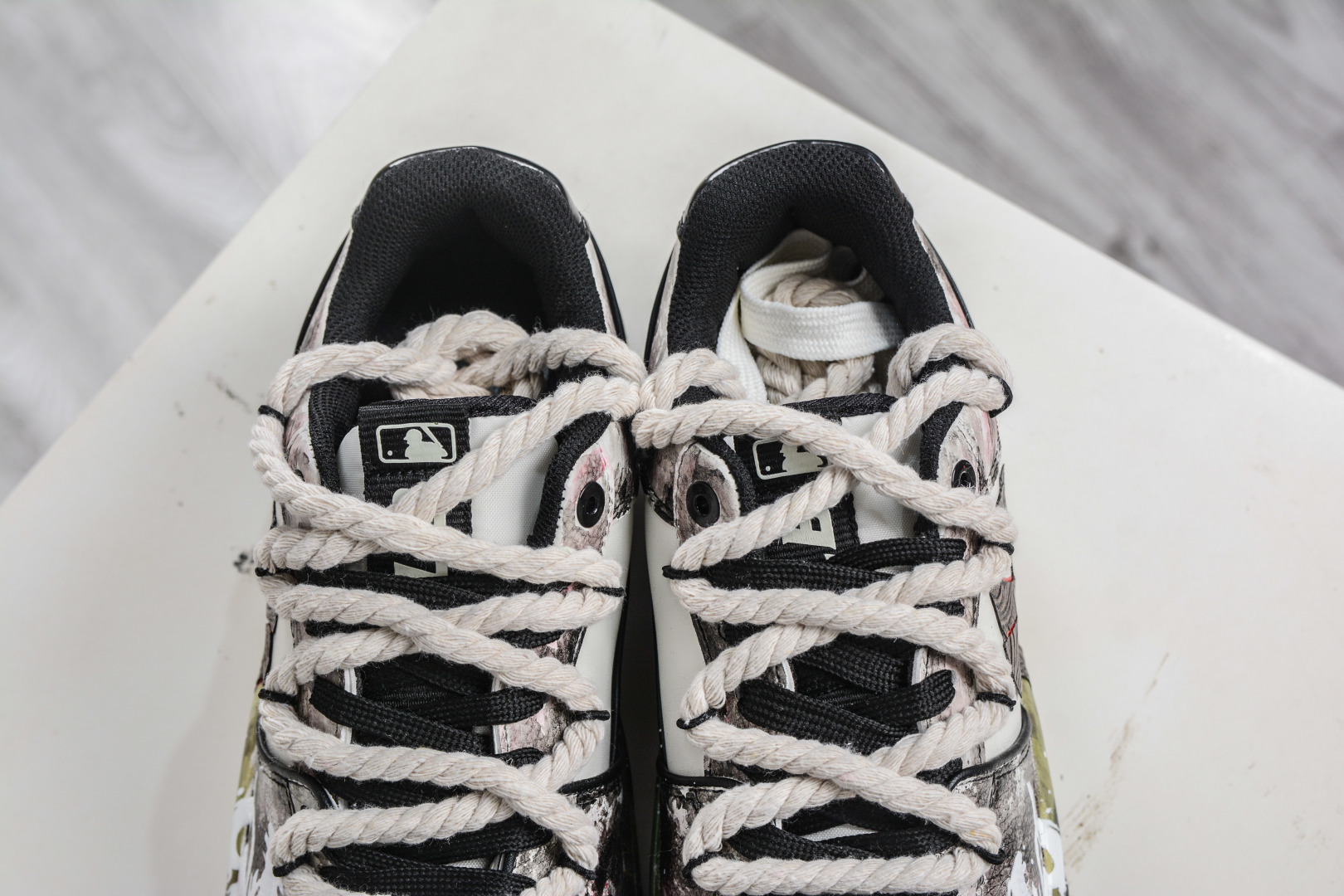 290 MLB Chunky Liner 复古麻绳 马蹄青云 涂鸦定制配色学长鞋 3ASXCA12N 50WHS