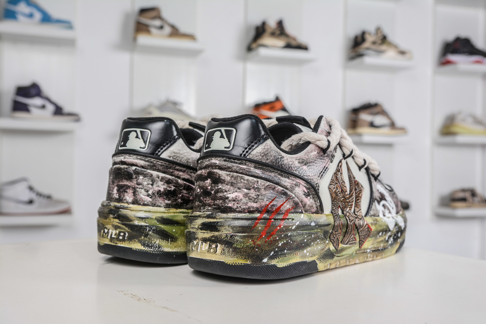 290 MLB Chunky Liner 复古麻绳 马蹄青云 涂鸦定制配色学长鞋 3ASXCA12N 50WHS