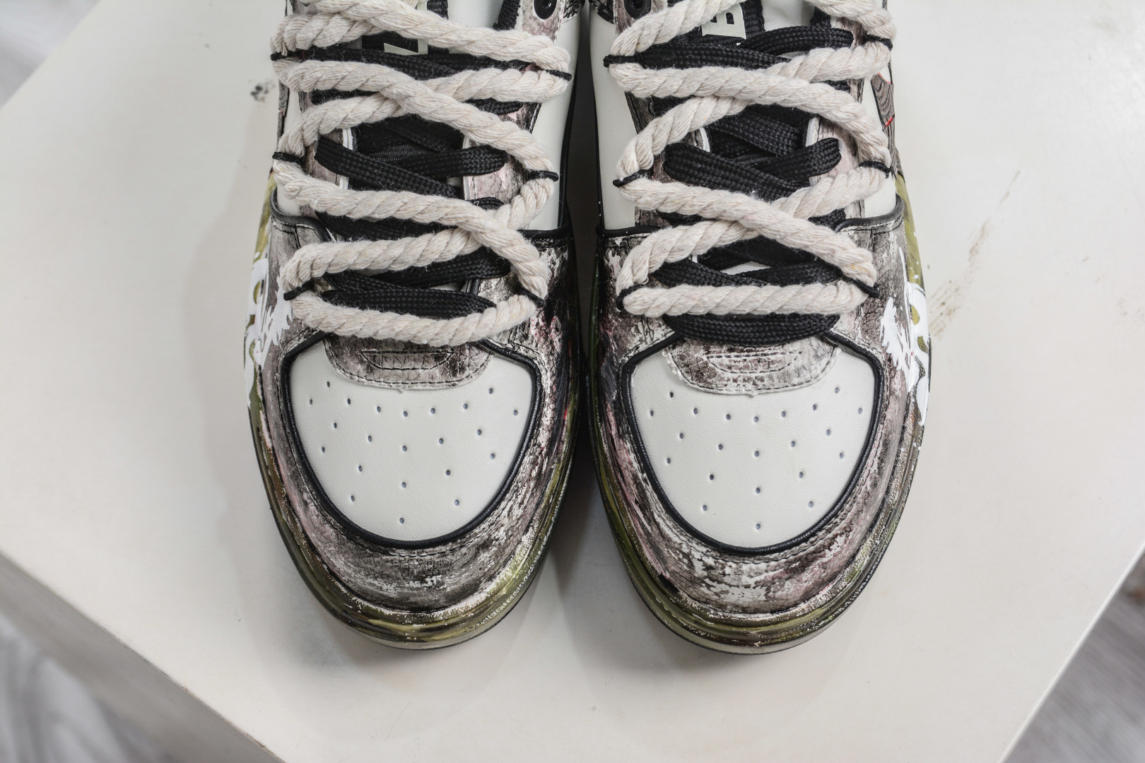 290 MLB Chunky Liner 复古麻绳 马蹄青云 涂鸦定制配色学长鞋 3ASXCA12N 50WHS