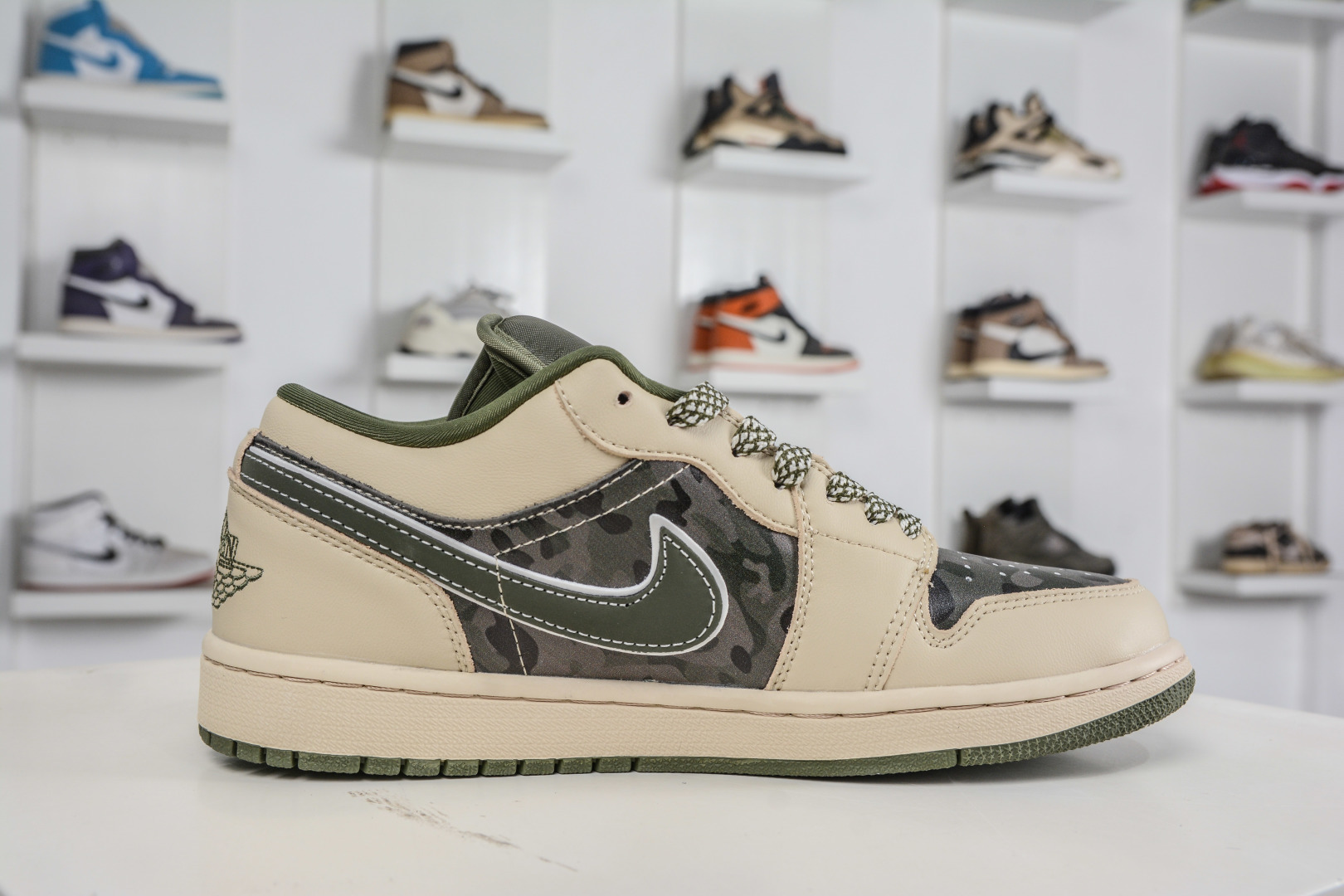 270 Air Jordan 1 Retro Low x The North Face 北面联名-棕绿迷彩 QG1988-017