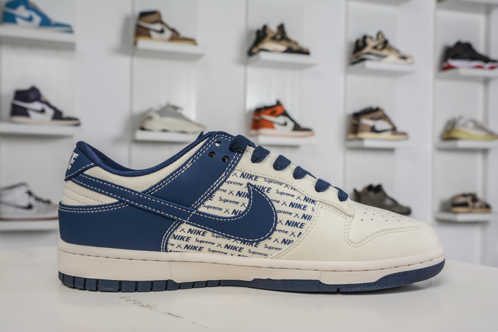 270 Nike SB Dunk Low x Superme SUP联名-白蓝印花 XD1588-238