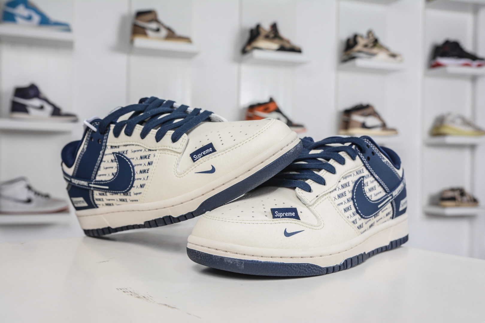 270 Nike SB Dunk Low x Superme SUP联名-白蓝印花 XD1588-238