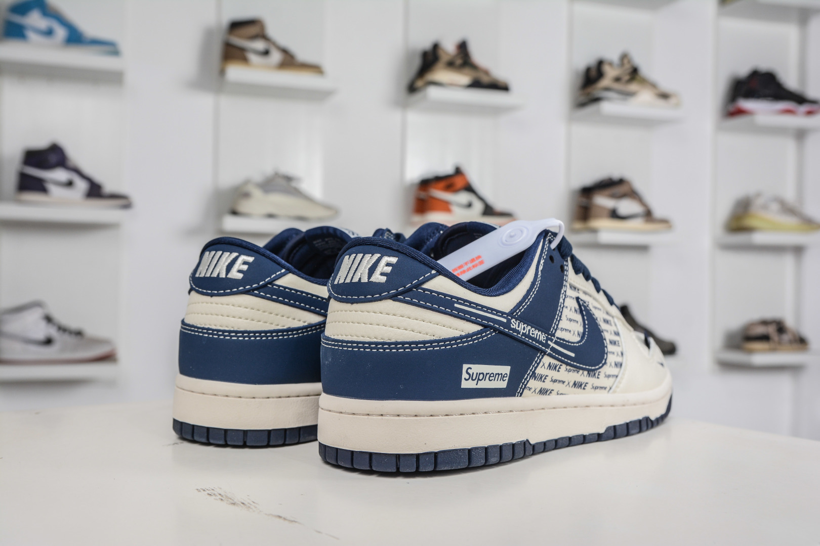 270 Nike SB Dunk Low x Superme SUP联名-白蓝印花 XD1588-238