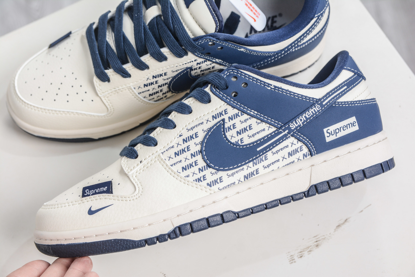 270 Nike SB Dunk Low x Superme SUP联名-白蓝印花 XD1588-238