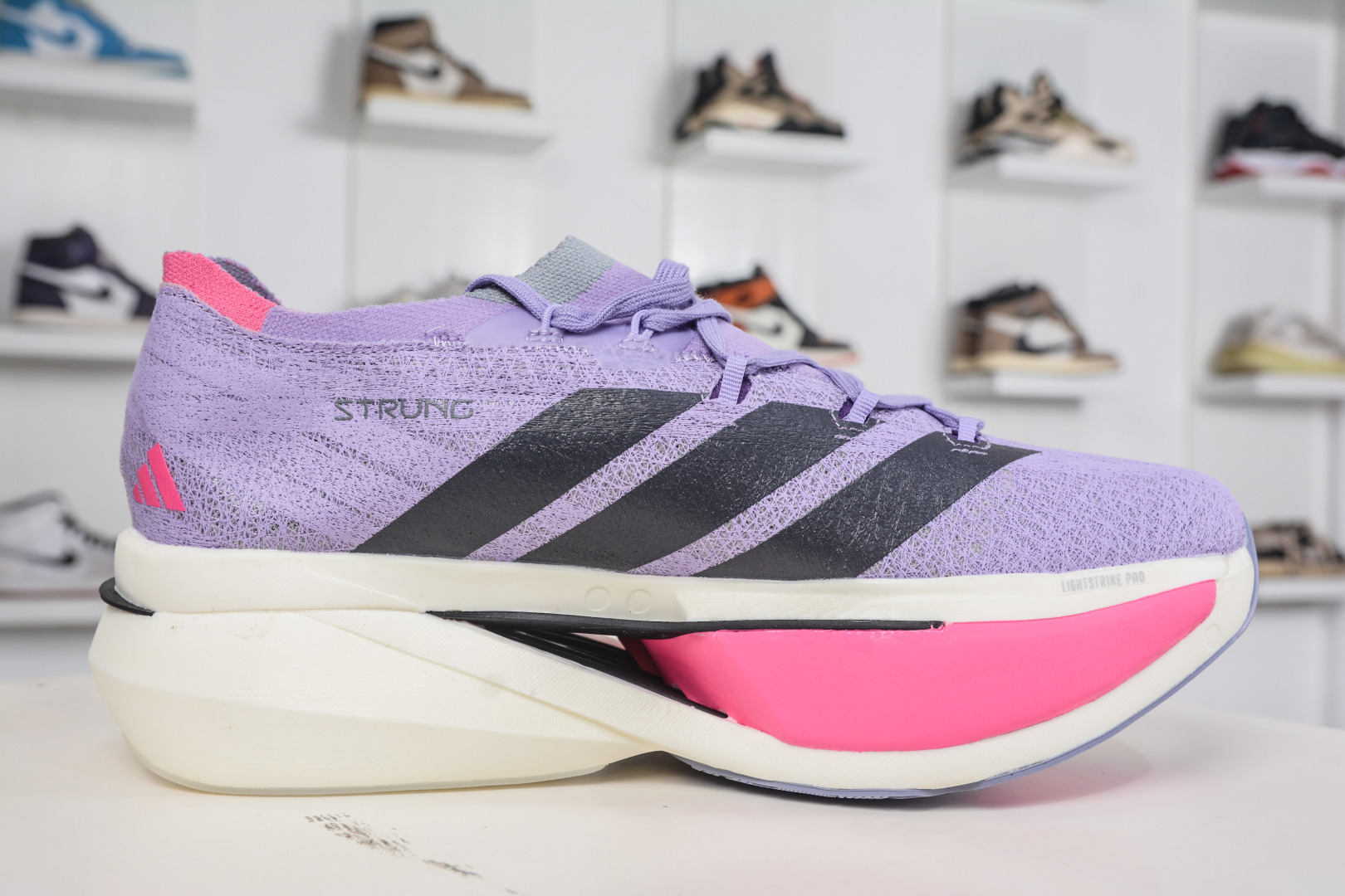 220 Adidas Adizero Prime X3 Strung 舒适防滑耐磨低帮跑步鞋 JQ2801