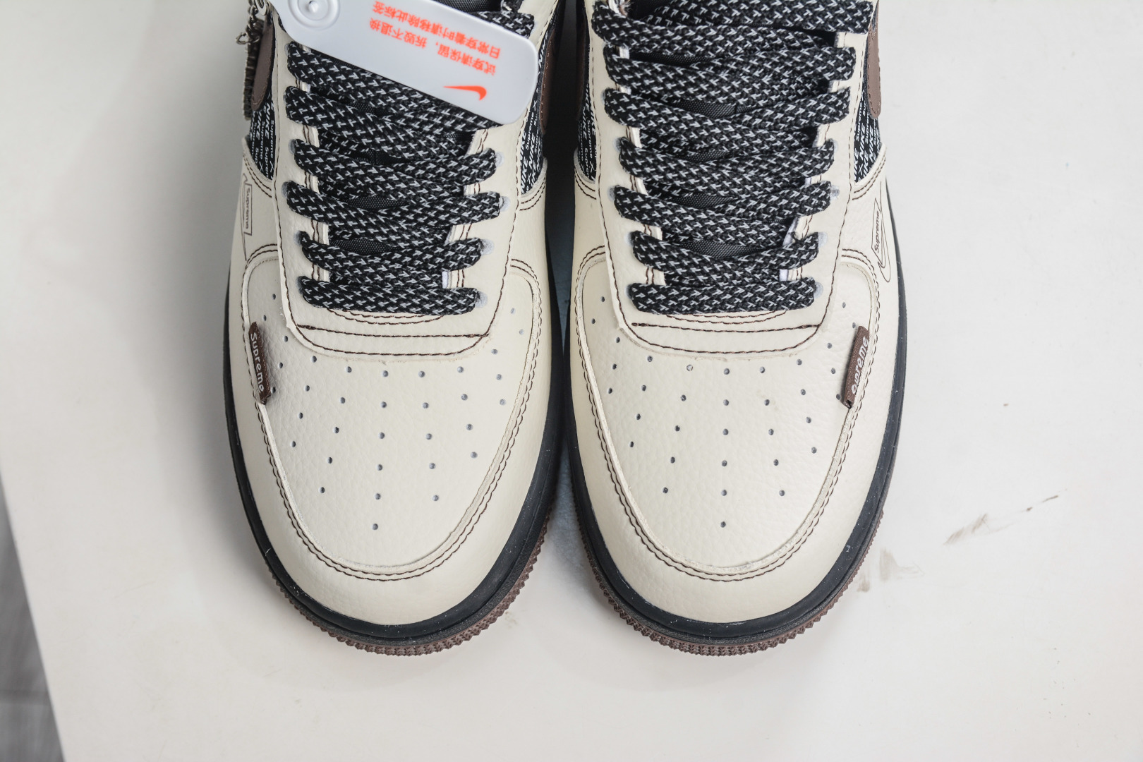 260 Nike Air Force 1 Low 07 x Supreme SUP联名-米白黑棕 KD1688-004-Chinese UA Cheap High Quatity Brand Clothes Bags handbags Sneakers wholesale wholesaler seller from China Factory suppliers Fashion Clothing Shoes best Quality Beautiful Price 260 Nike Air Force 1 Low 07 x Supreme SUP联名-米白黑棕 KD1688-004