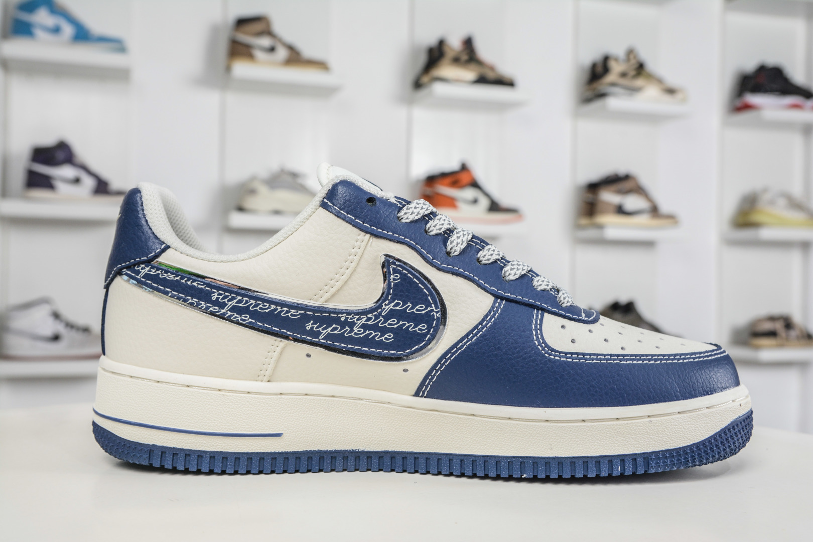 260 The North Face x NIke Air Force 1 北面联名- 白深蓝 XL1982-333