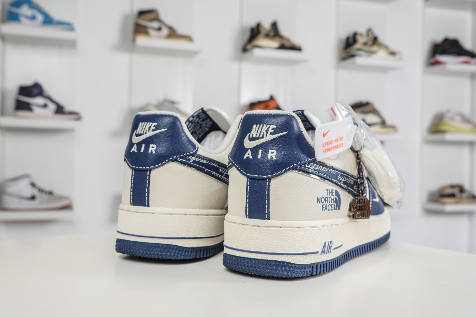 260 The North Face x NIke Air Force 1 北面联名- 白深蓝 XL1982-333