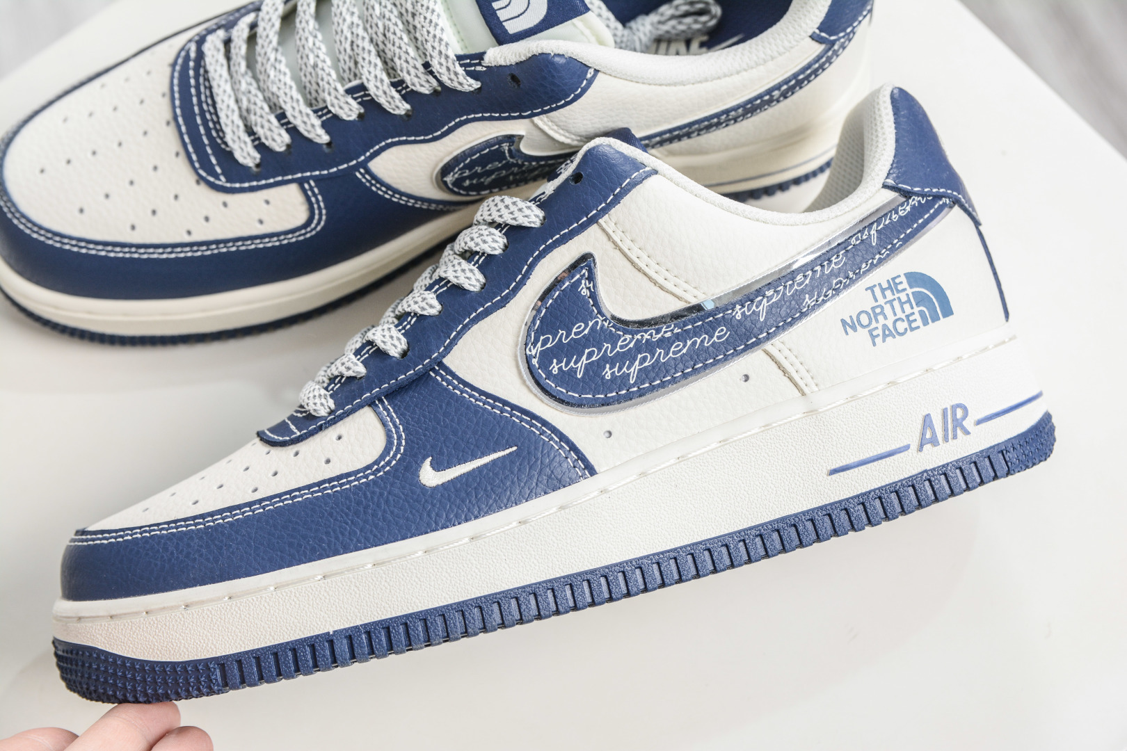 260 The North Face x NIke Air Force 1 北面联名- 白深蓝 XL1982-333