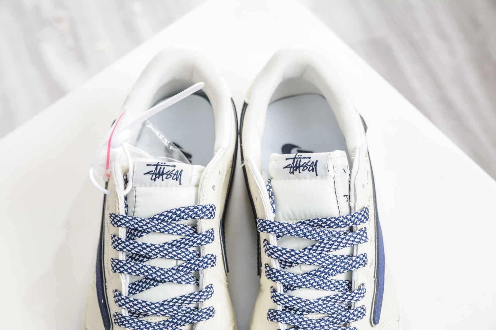 270 TS x Air Jordan x Stussy AJ1 Low 倒钩低帮联名斯图西-白深蓝 LD2028-065