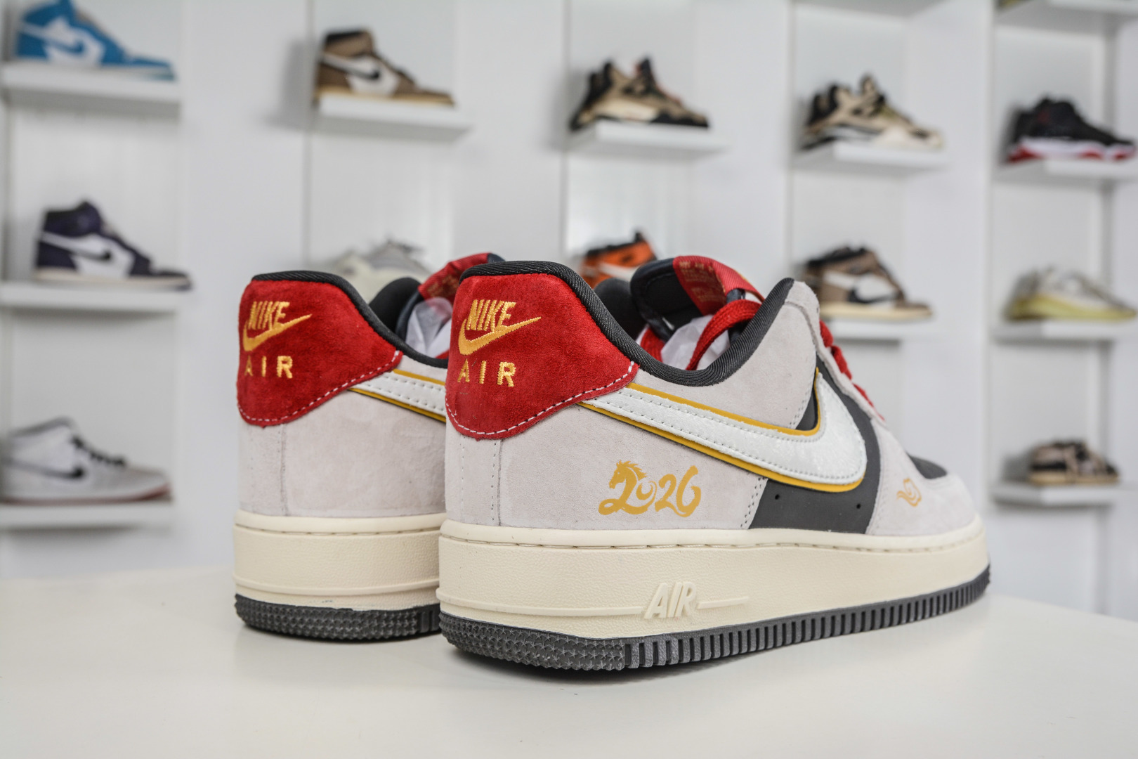 260 Nike Air Force 1 Low 07 马年限定 白灰红 KD1688-006