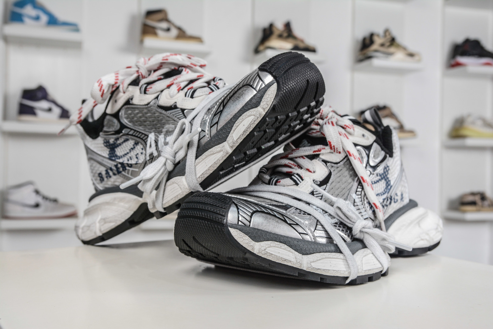 350 XA版本顶级BALENCIAGA 3XL Sneakers 巴黎世家十代 水印logo字母标 3XL巴黎老爹一脚蹬 840090 W3XSG 9239