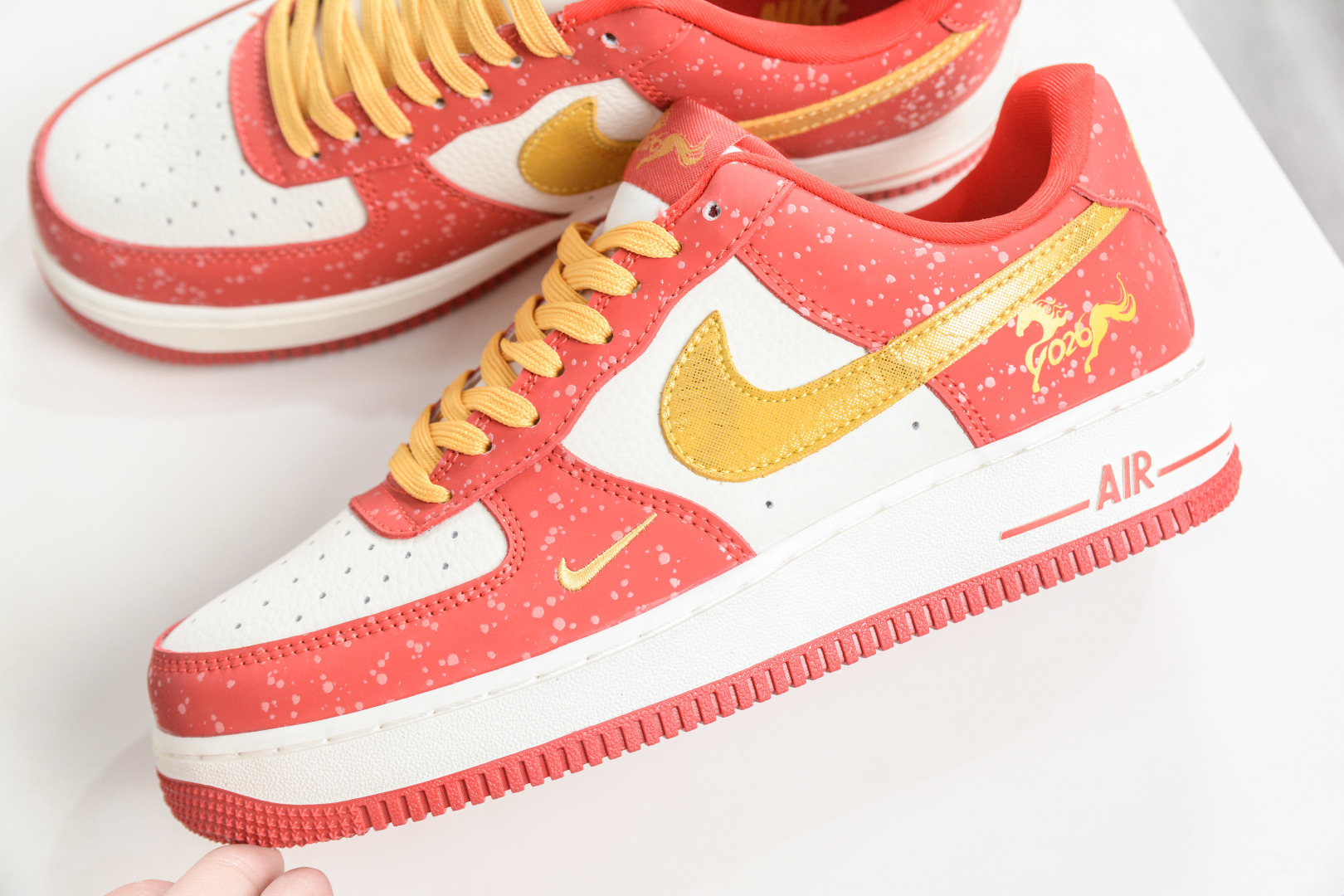260 Nike Air Force 1 Low 07 马年限定联名 白红金泼墨 DF0188-131