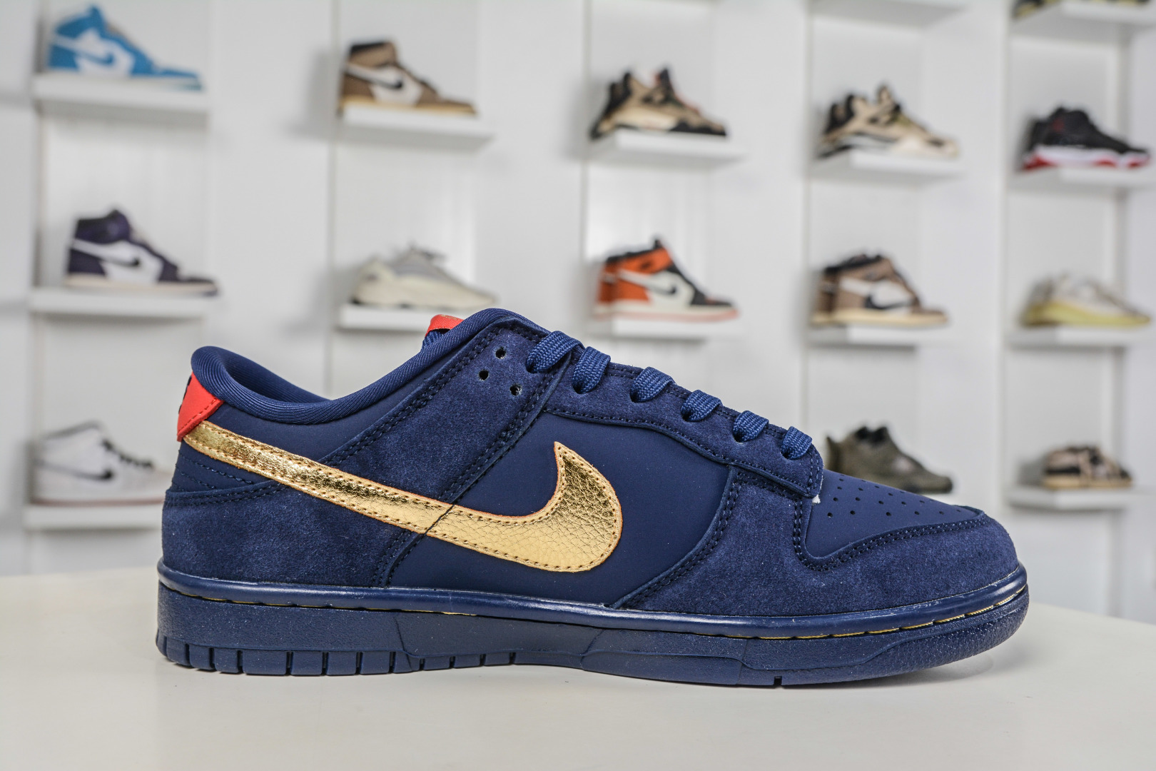 270 Nike SB Dunk Low x Superme SUP马年限定联名-藏蓝鎏金 NH0601-486