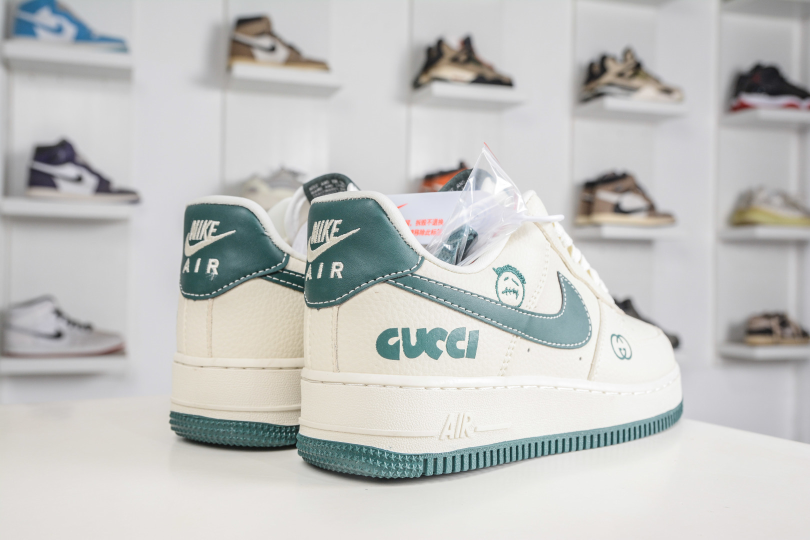 Gucci x NIke Air Force 1 古驰联名-米绿 LD1999-017-Top High Quatity Cheap Sneakers Fashion Clothing Clothes Bags handbags Shoes of all Brand wholesale With The best Quality And Beautiful Price from China Factory Chinese suppliers wholesaler seller Gucci x NIke Air Force 1 古驰联名-米绿 LD1999-017