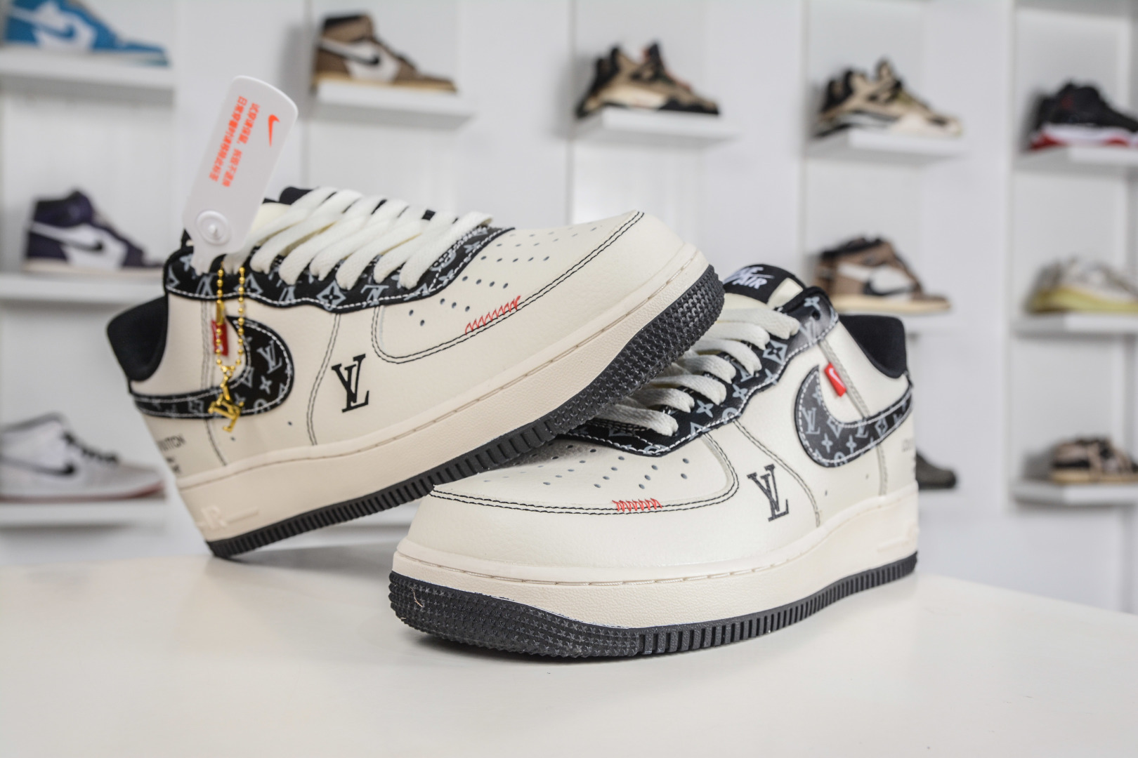 Nike Air Force 1 Low 07 x Louis Vuitton LV联名-米白黑 LV2288-002-Top High Quatity Cheap Sneakers Fashion Clothing Clothes Bags handbags Shoes of all Brand wholesale With The best Quality And Beautiful Price from China Factory Chinese suppliers wholesaler seller Nike Air Force 1 Low 07 x Louis Vuitton LV联名-米白黑 LV2288-002